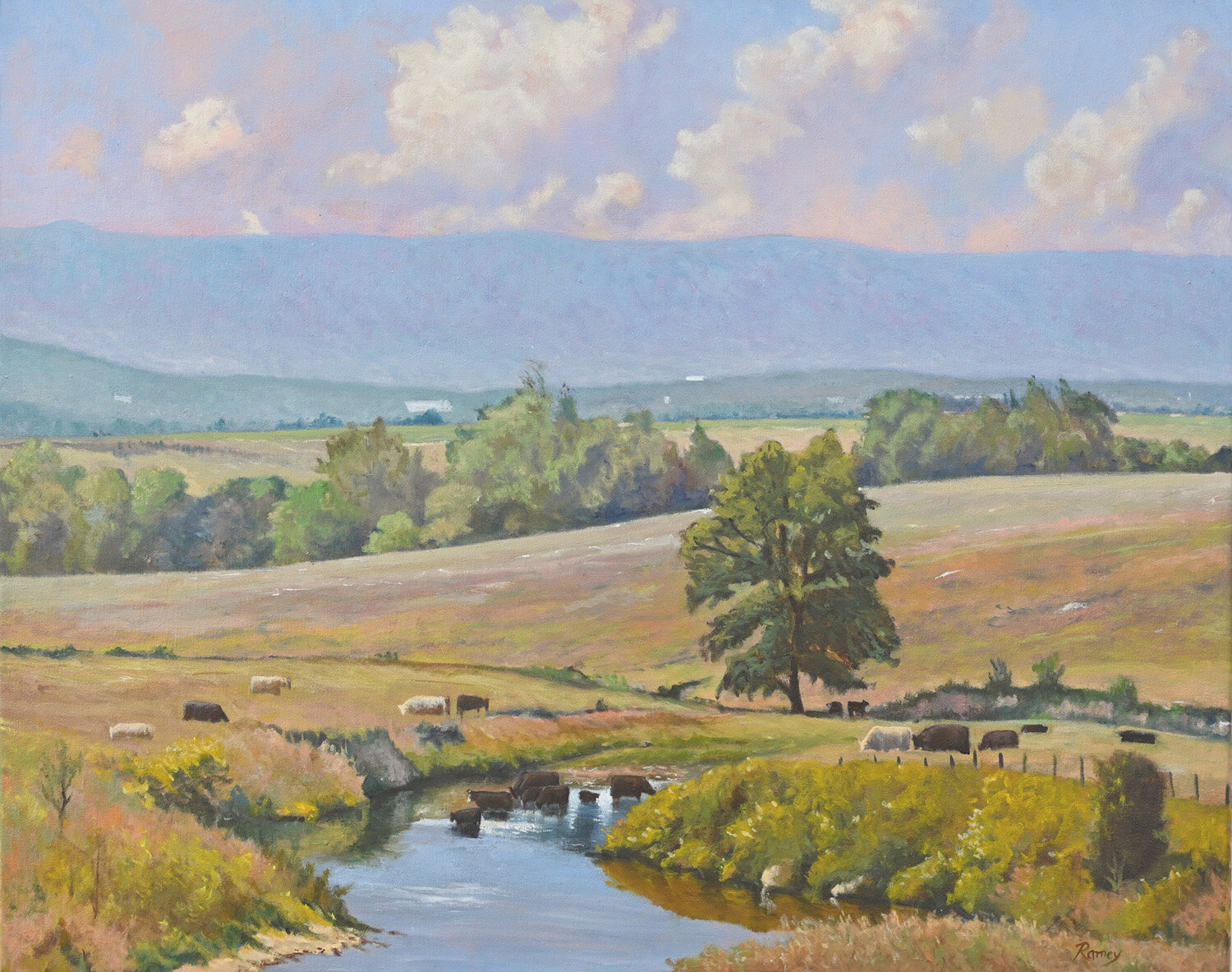 Swoope Pastures, Landscape Painting, Oil on Canvas, 24” X 30”