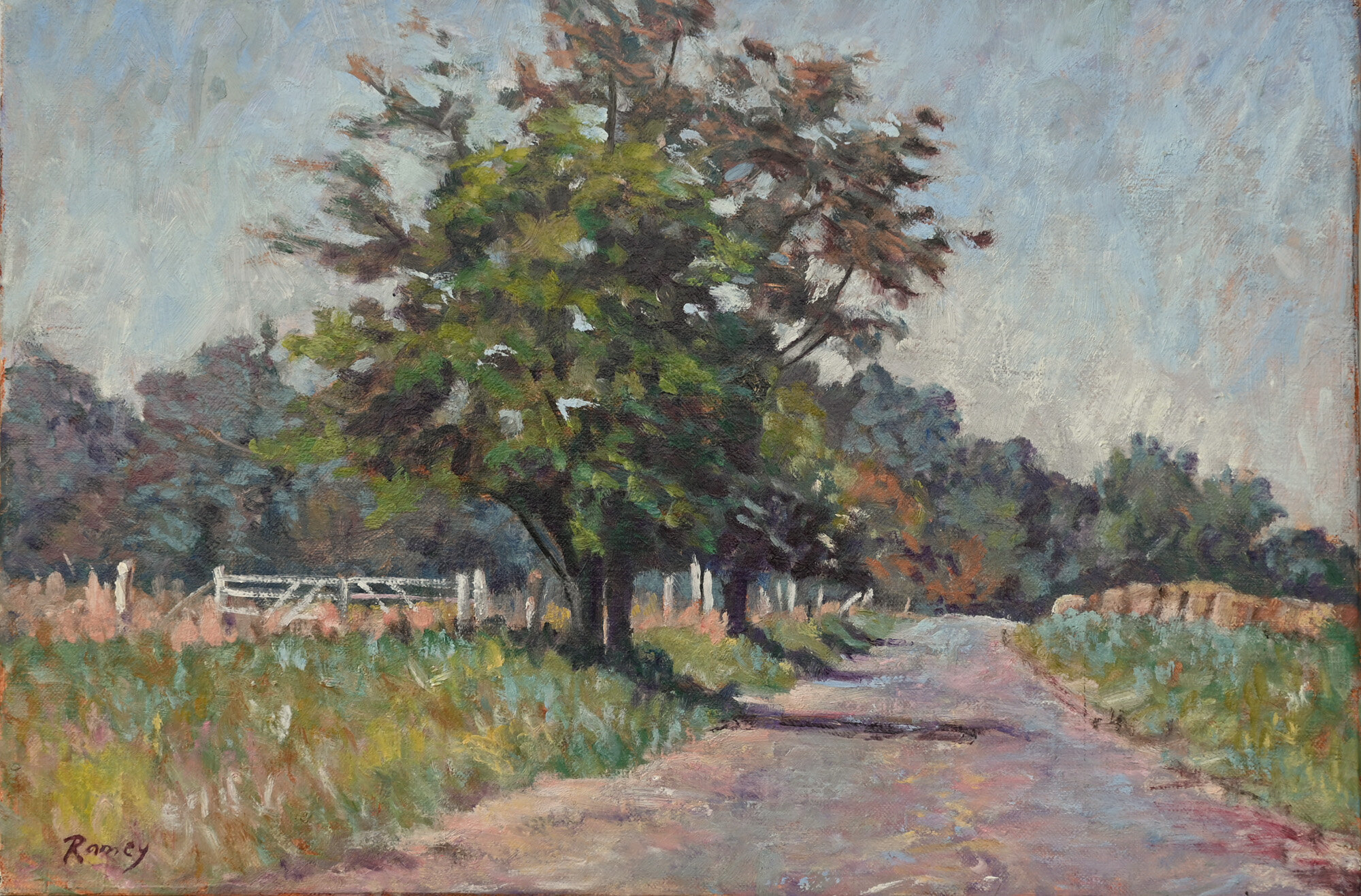 Cox Mill Road, Oil on Panel, 12” X 18”