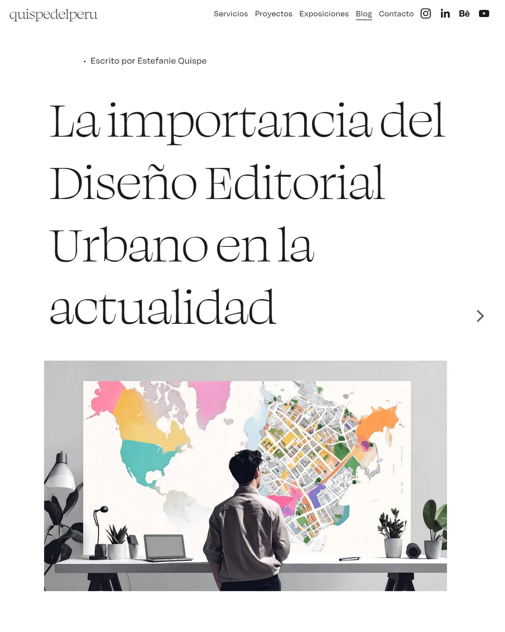 Buen d&iacute;a!! ✨🌎 Amigos y amigas los invito a visitar mi blog, donde he publicado nuevos art&iacute;culos sobre dise&ntilde;o editorial, gesti&oacute;n de proyectos urbanos y visualizaci&oacute;n de datos:

1️⃣ La importancia del dise&ntilde;o e