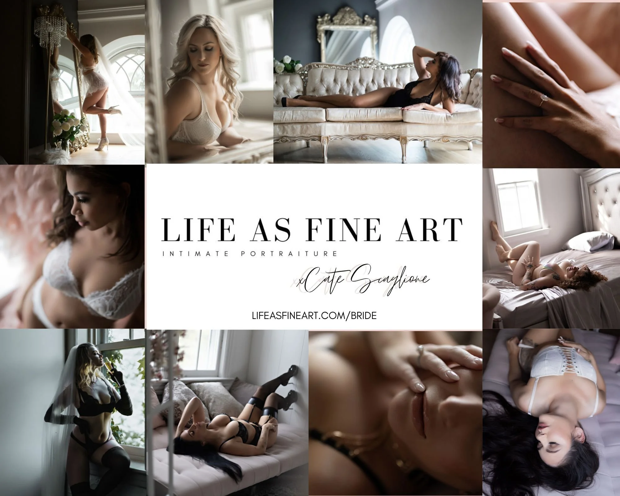 A COLLAGE OF IMAGES BY NJ'S BEST BOUDOIR PHOTOGRAPHER CATE SCAGLIONE