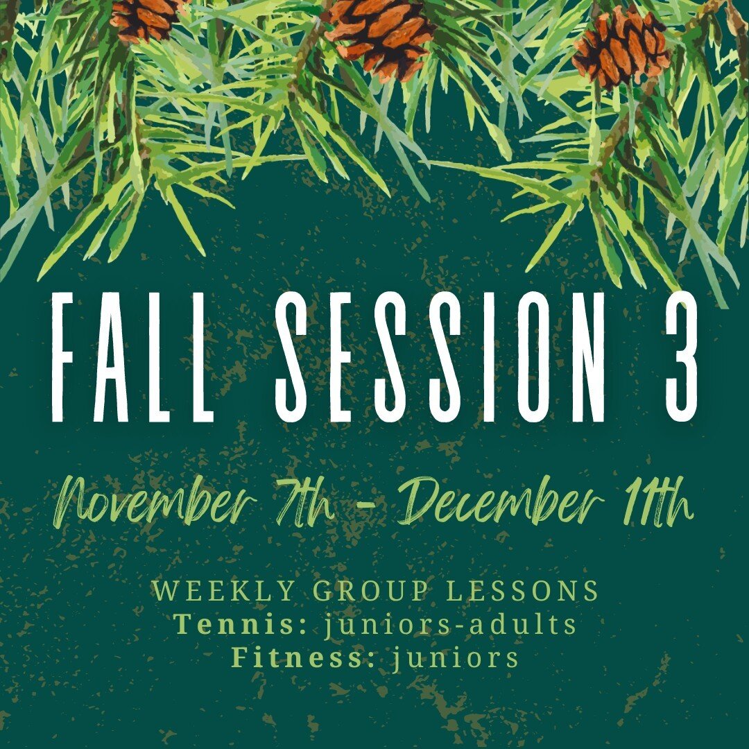 🎾 Registration for Fall Session 3 is open. 🎾
Make sure to go online and register today! Classes are filling up and waitlists are starting to build- save your spot for the new session, today! If your class is full, get on the waitlist and we'll try 