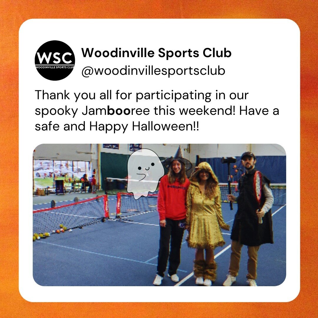 Our Jambooree was filled with such phantasmic and spooky costumes! Please feel free to post your pictures and tag us @woodinvillesportsclub for a chance to be featured on our story! Have a safe and Happy Halloween, WSC. 👻🎃