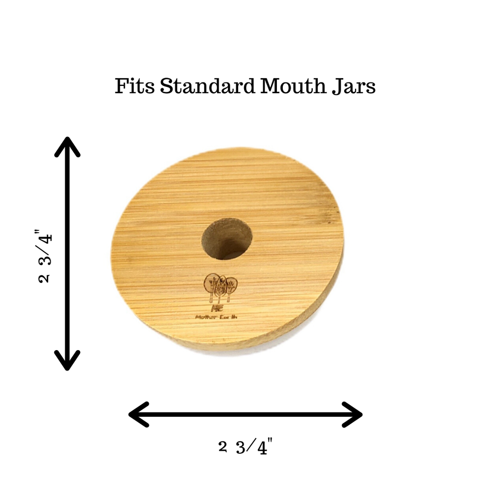 Bamboo Mason Jar Lid - Mason Jar Lids - ZWS Essentials –