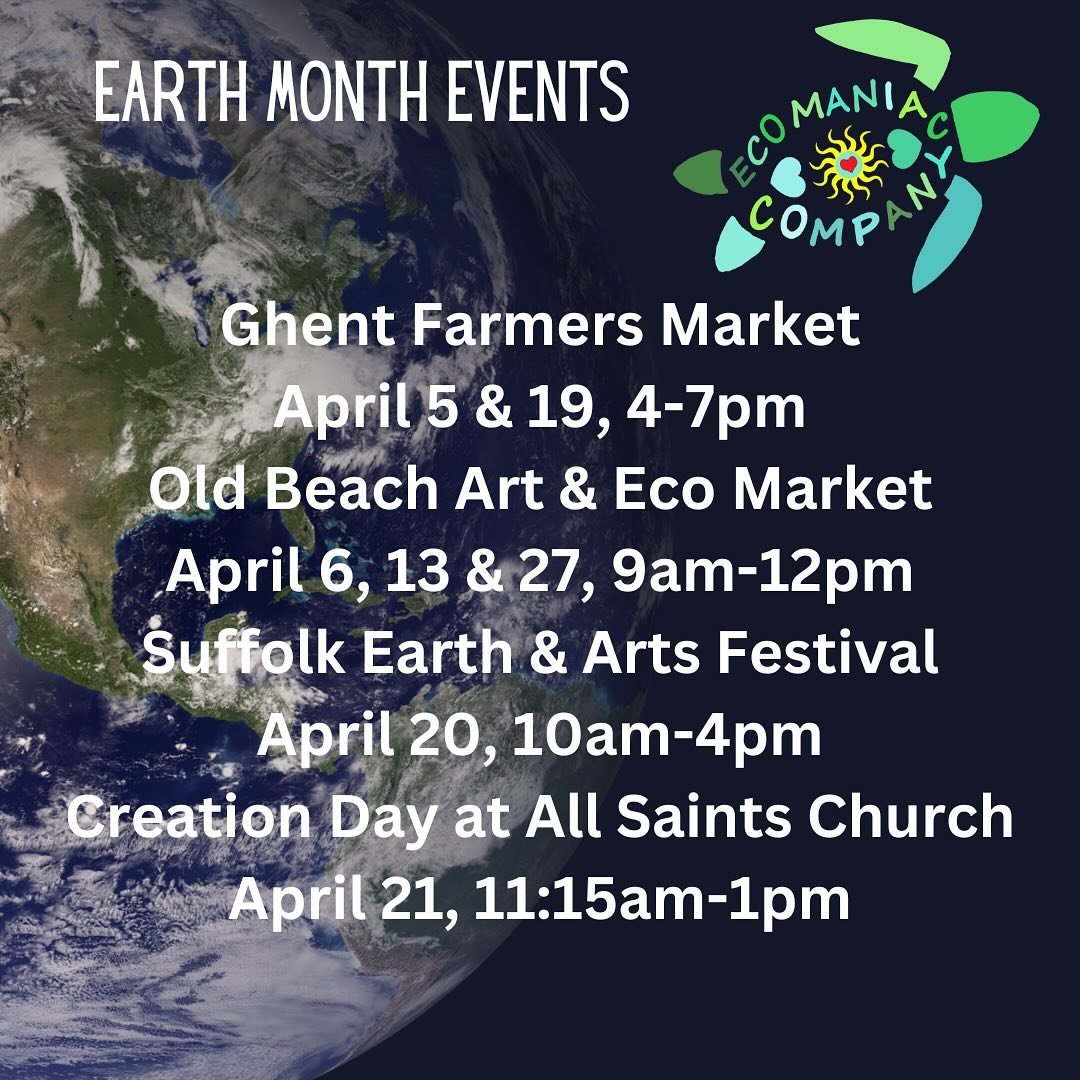 Happy Earth Month! 
And what a busy month it&rsquo;s going to be!
Market season kicks off this weekend with the grand re-opening of the @ghentfarmersmarketnorfolkva on Friday. @oldbeachartandecomarket begins its full-time, every Saturday schedule. 
W