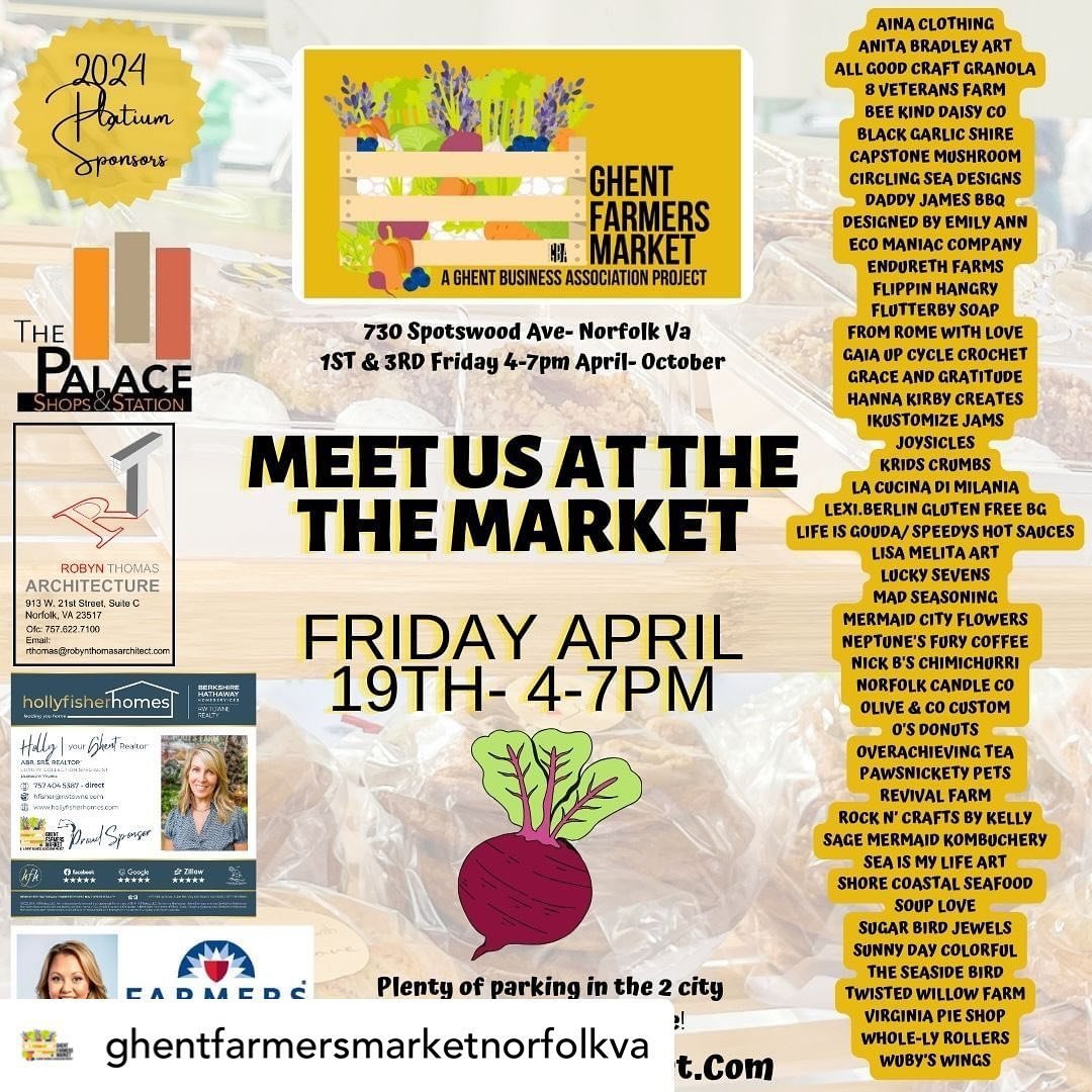 It&rsquo;s going to be a fun-filled weekend leading up to Earth Day! Meet us at @ghentfarmersmarketnorfolkva on Friday at Blair Middle School on Colley Ave., 4-7pm. 
Then on Saturday we will be making our first appearance at the @suffolkearthandarts 