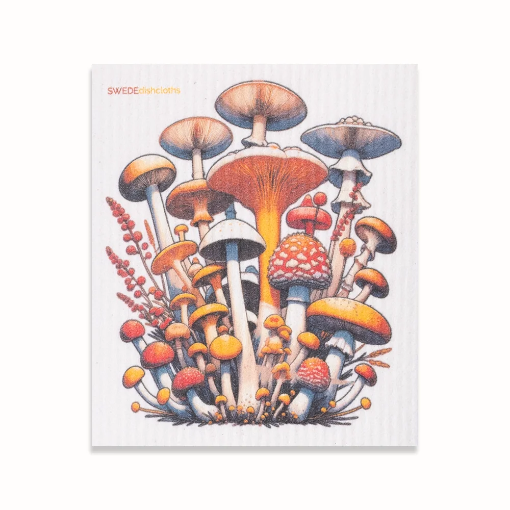 Swedish Dishcloth Tall Mushrooms.webp