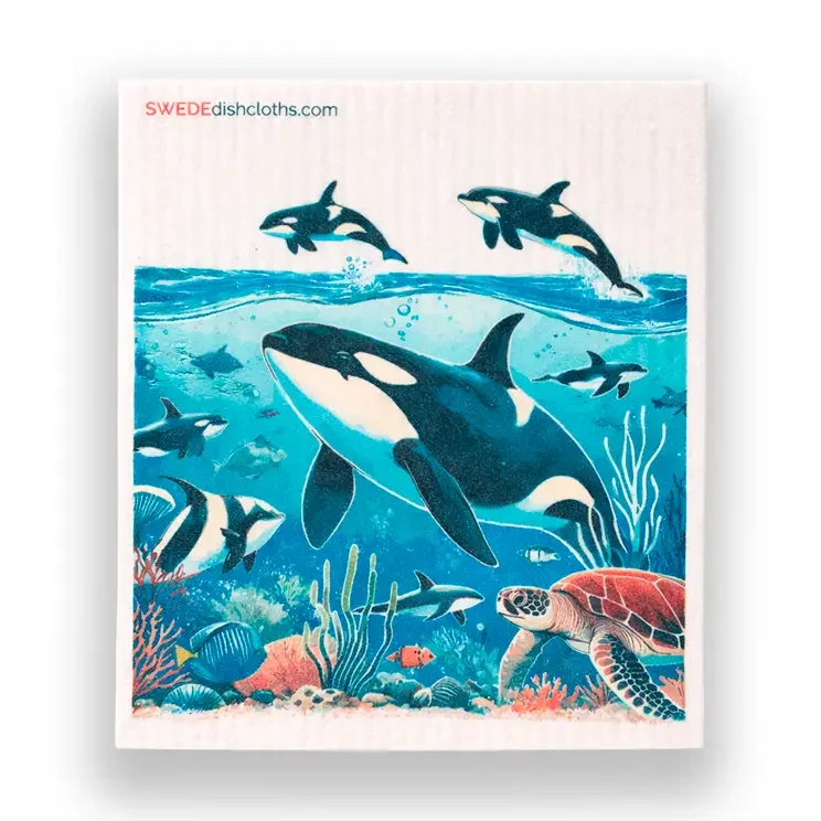 Swedish Dishcloth Orca Whale.webp