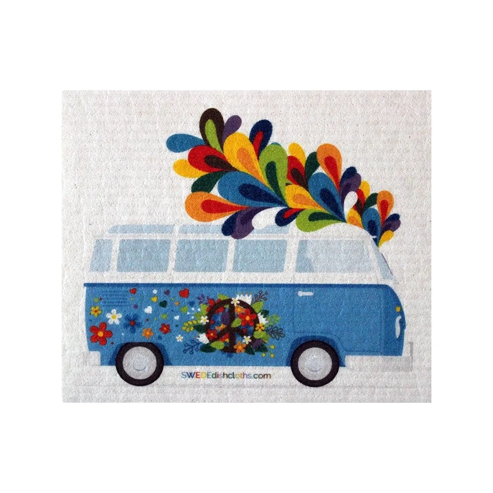 Swedish Dishcloth Flower Power Bus.webp