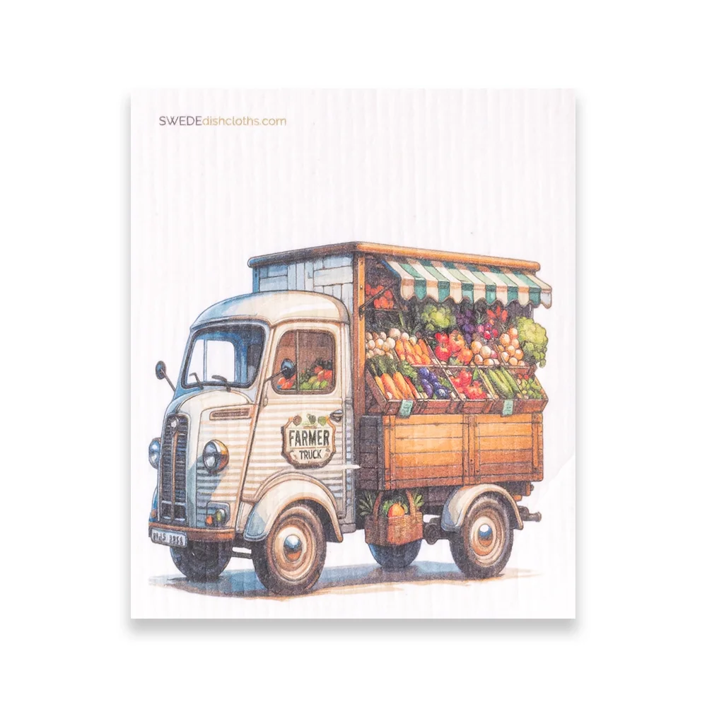 Swedish Dishcloth Tan Farmers Market Truck.webp