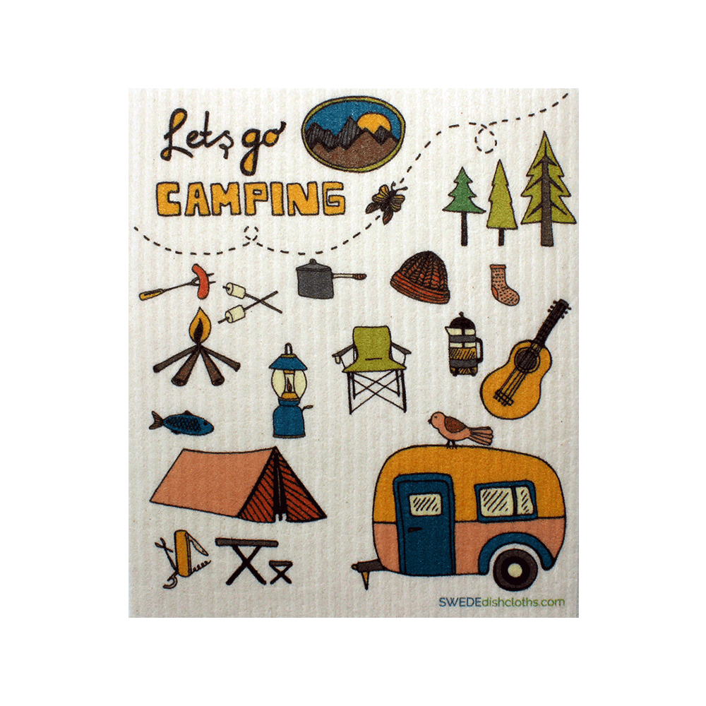 Swedish Dishcloth Lets Go Camping.png