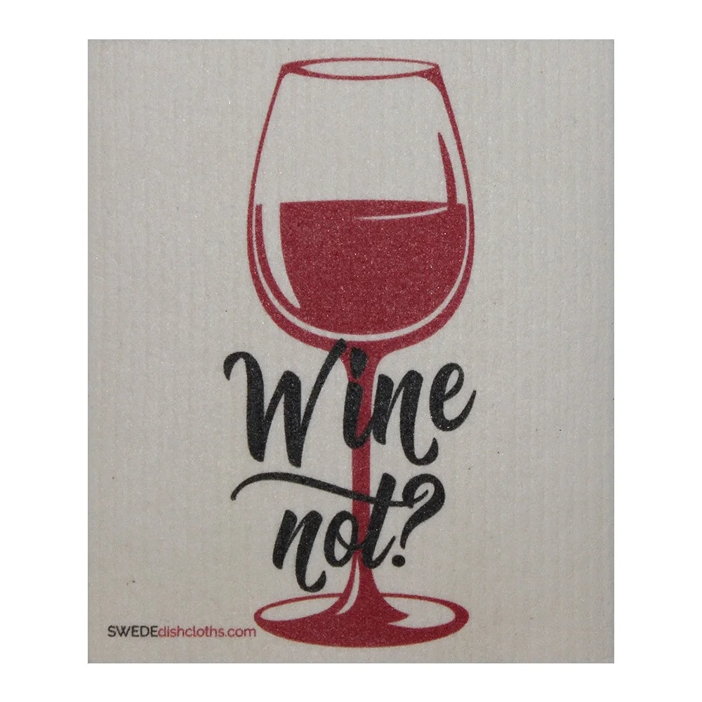 Swedish Dishcloth Wine Not.webp