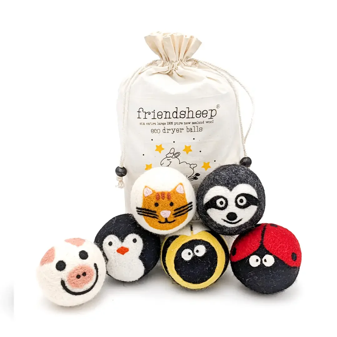 Friendsheep Wool Dryer Balls with Design