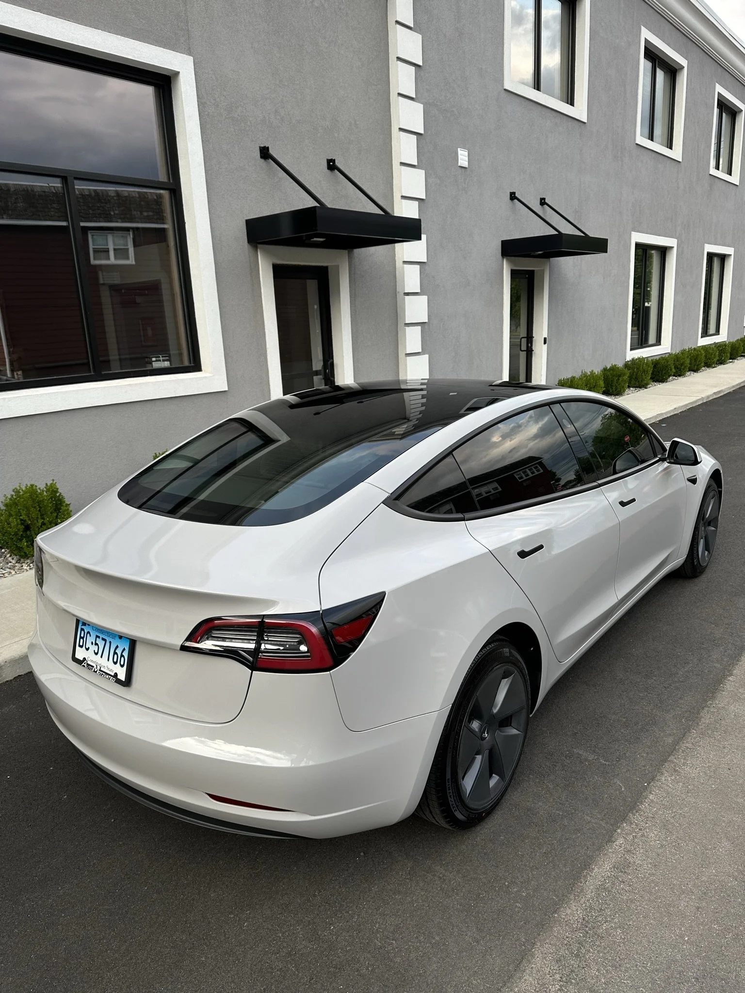 Model 3 Chalk White Wrap — Automotivated Connecticut