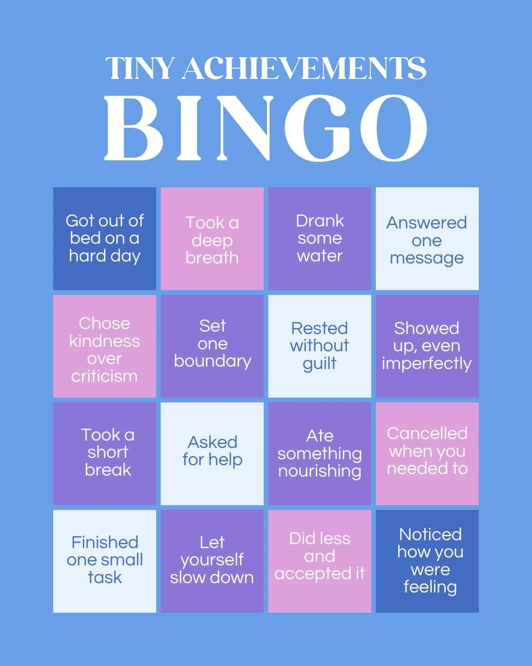 Not every achievement looks impressive from the outside. Some days, the smallest steps are the most meaningful.

Tiny achievements still support your mental health, especially during busy or emotionally heavy periods. Resting, setting boundaries, or 
