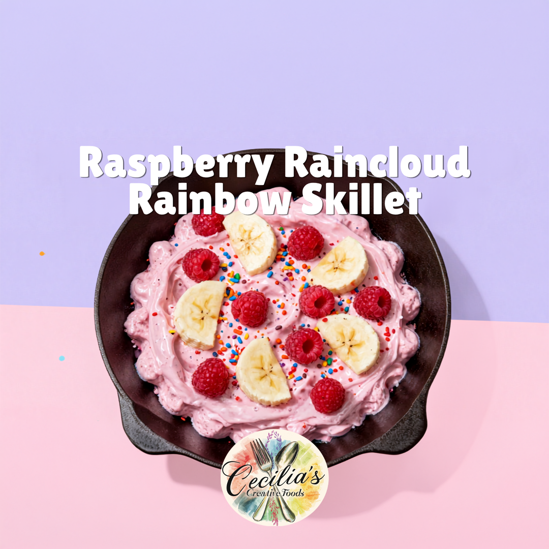 Raspberry Raincloud Rainbow Skillet (Kid Friendly)