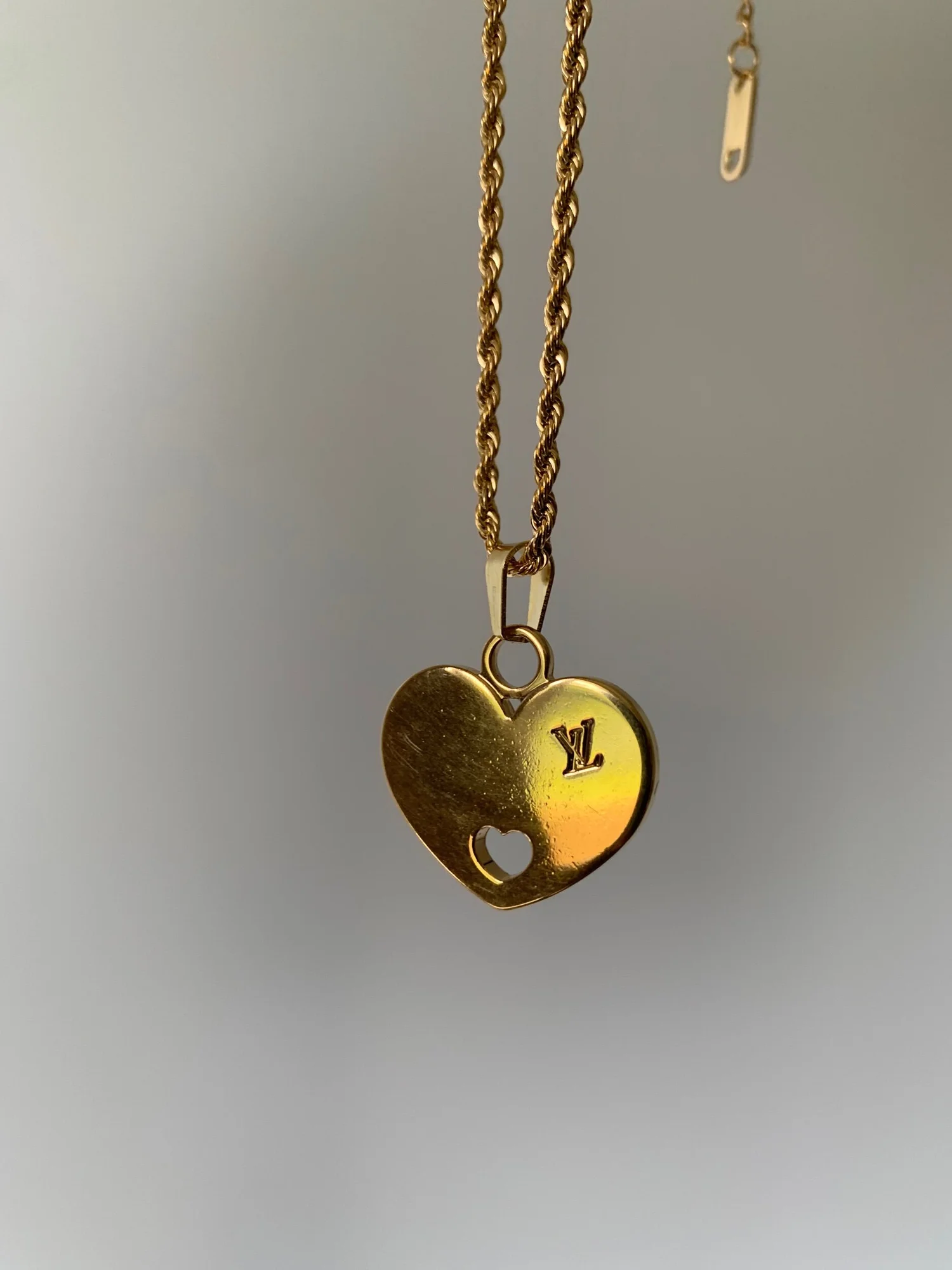 Double LV Heart Necklace Another Chance To Luxe