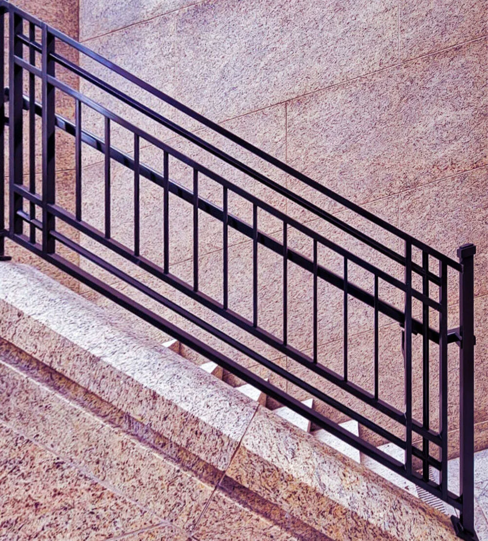 Modern wrought iron railing