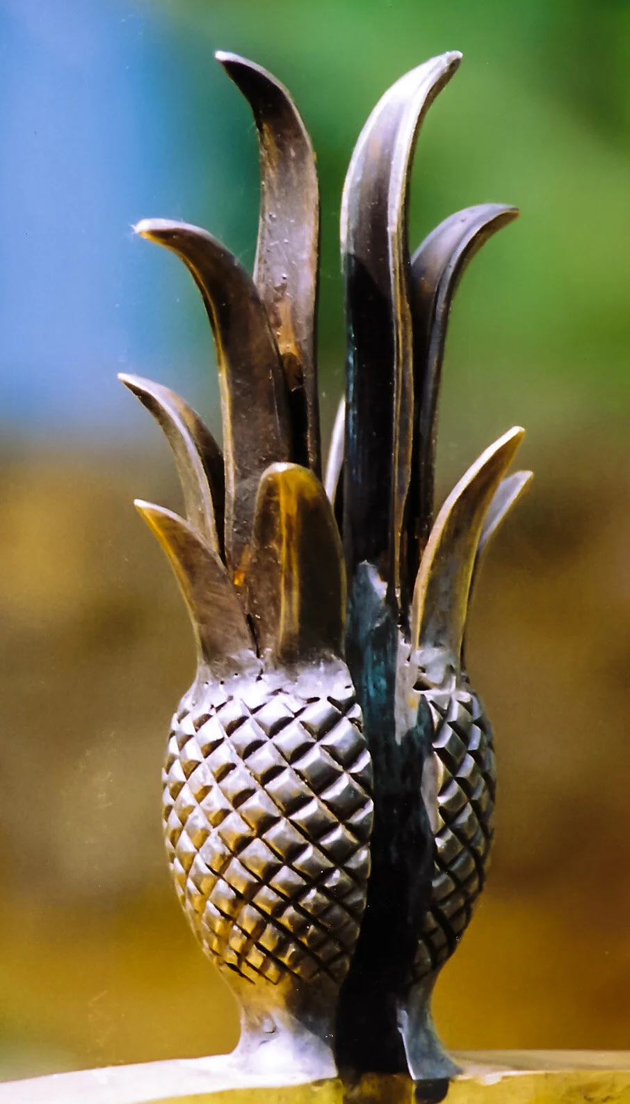 Bronze cast pineapple