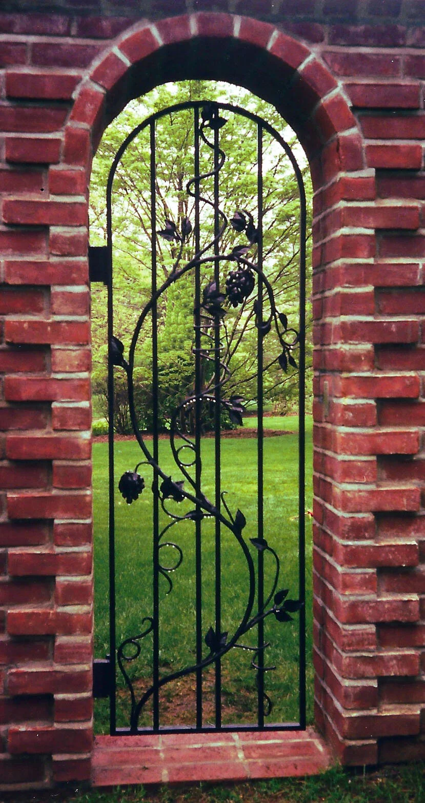 Wrought iron garden gate
