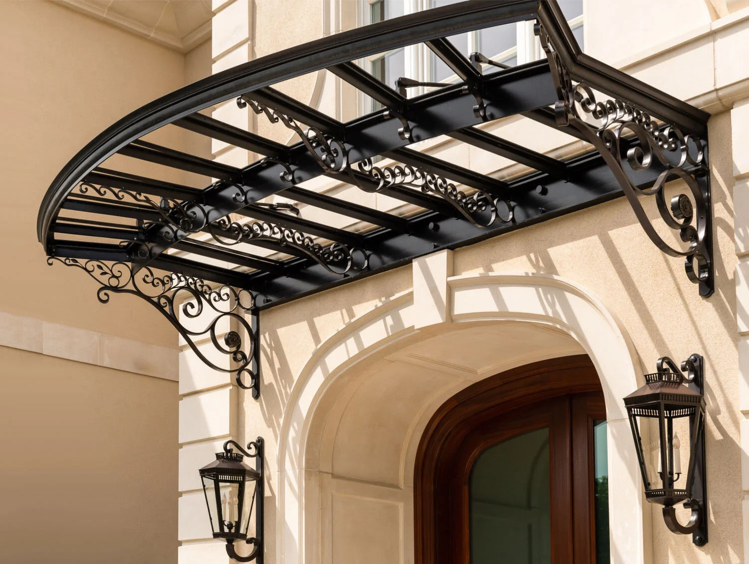 Bronze awning black paint