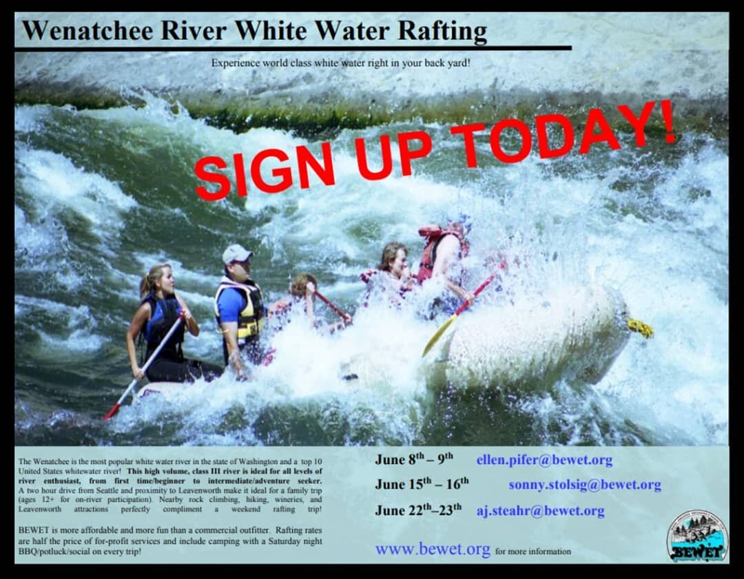 Sign ups for our June Wenatchee trips are now open on www.bewet.org! We have three wonderful weekends available and slots are still open! Hope to see you on the river!
.
.
.
#Boeing #sotar #rivertime #lovewhereyoulive #exploreoutdoors #whitewaterraft