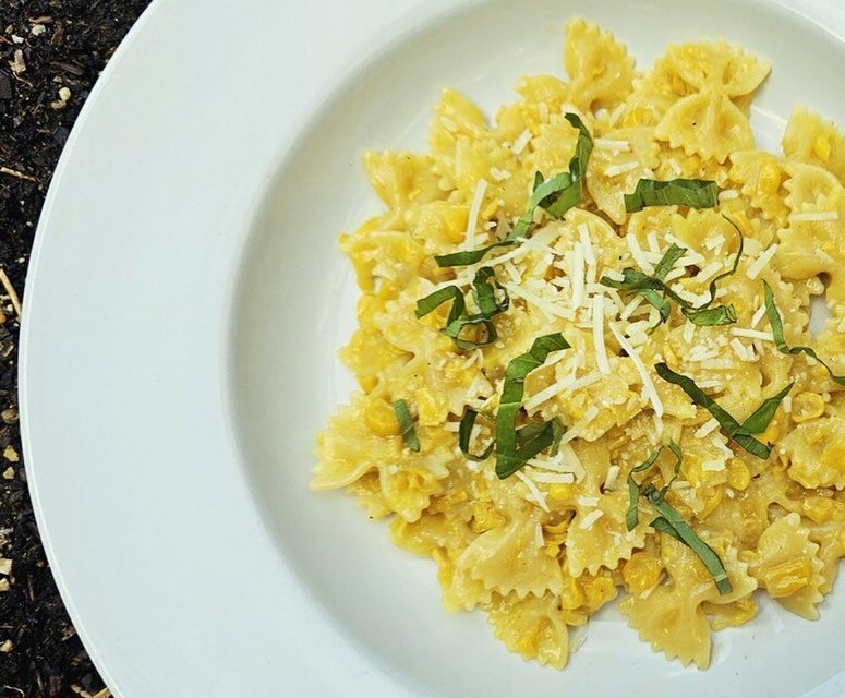 Happy Eclipse Day! 😎 🌘 

Today&rsquo;s Pasta Monday 🍝 features farfalle with a creamy corn sauce topped with Romano cheese &amp; fresh basil!! We open at 4! 

Have a seat at the bar or reserve your spot by calling (410) 752-1518 or via Open Table
