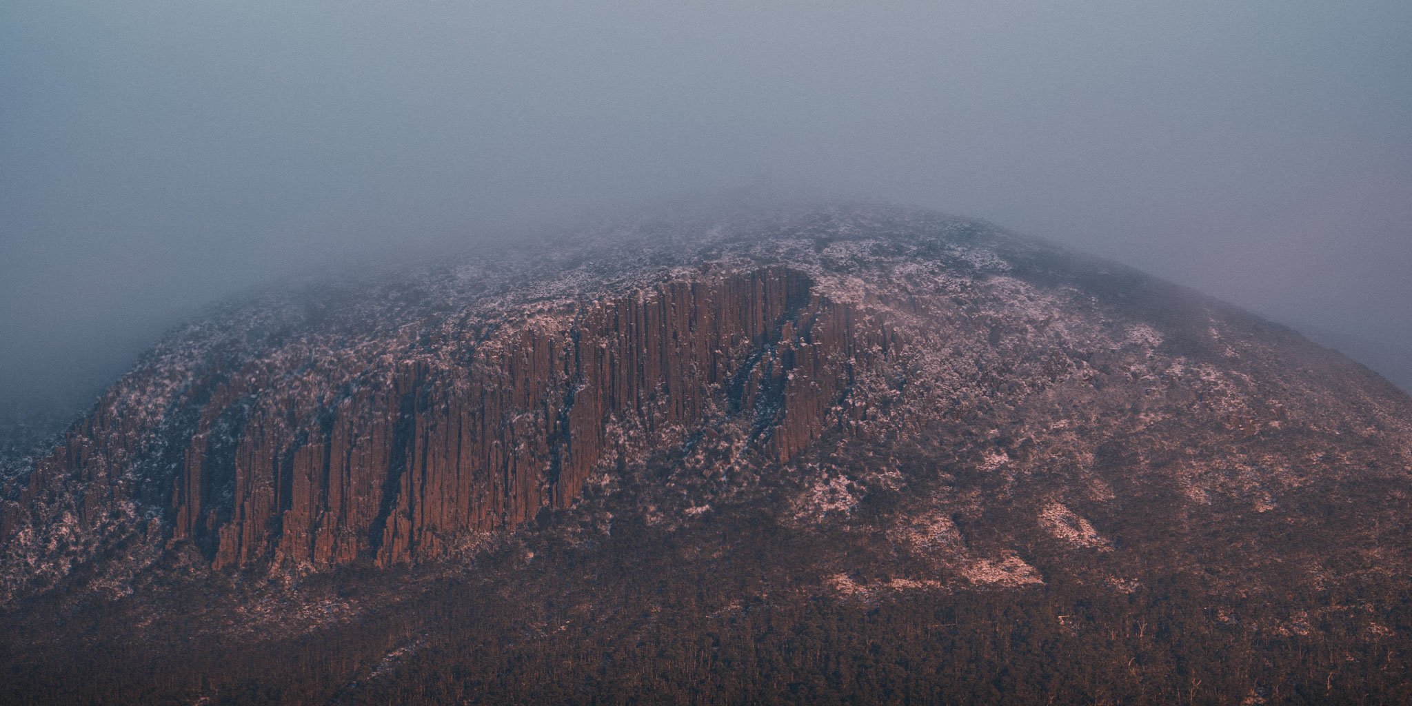 Mount Wellington (as shot through my hotel window just after dawn).