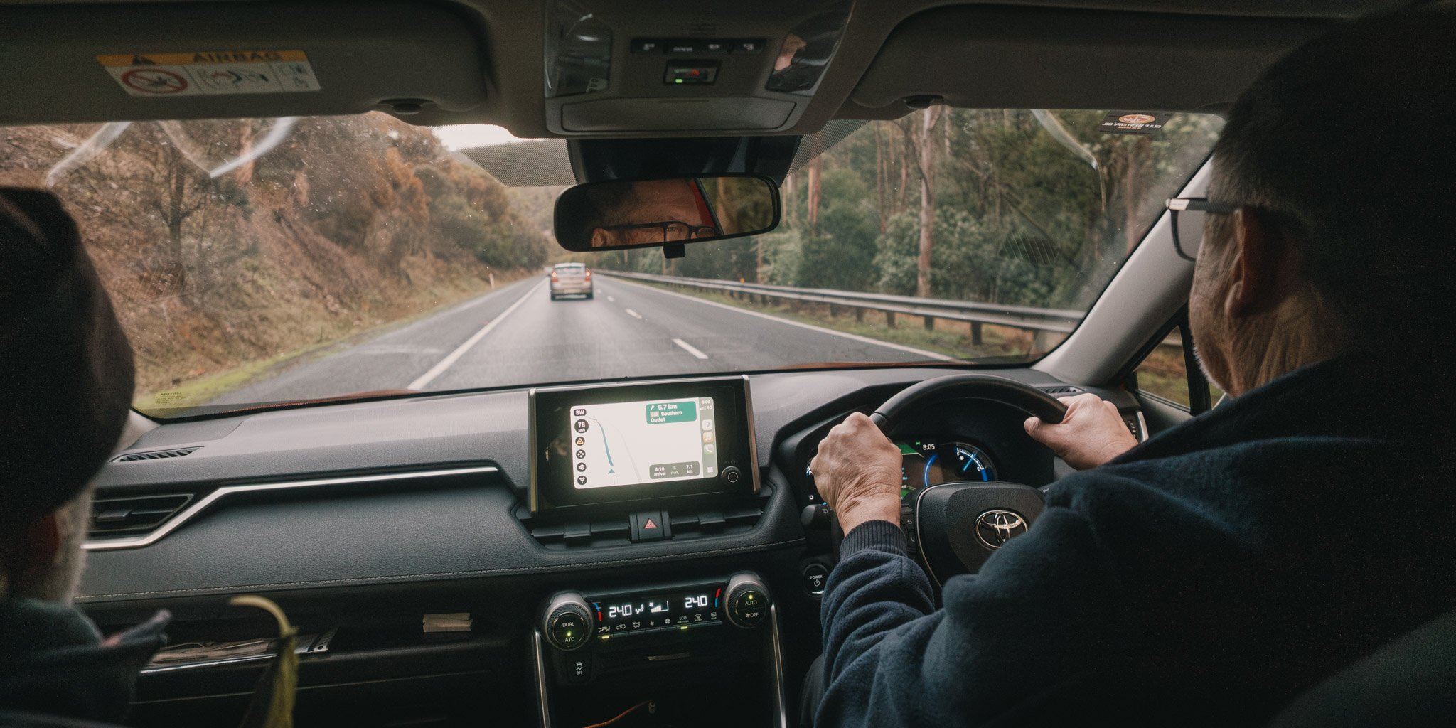 Rob's turn to drive.