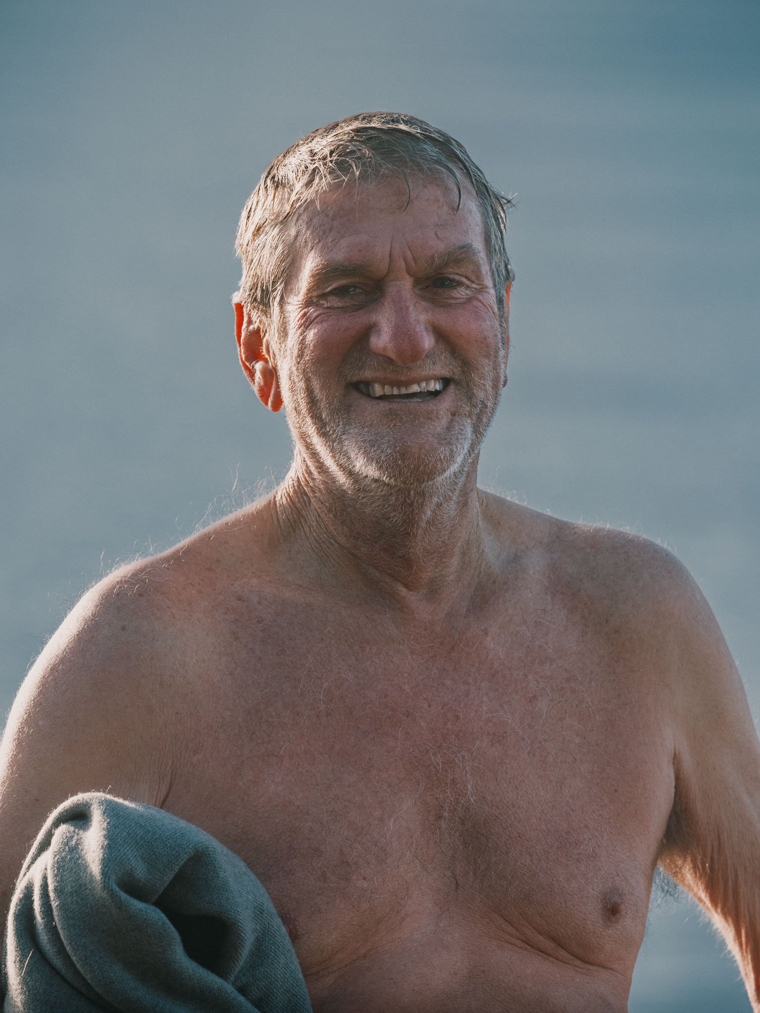 A random nutter who went for a dip. Brrr....!