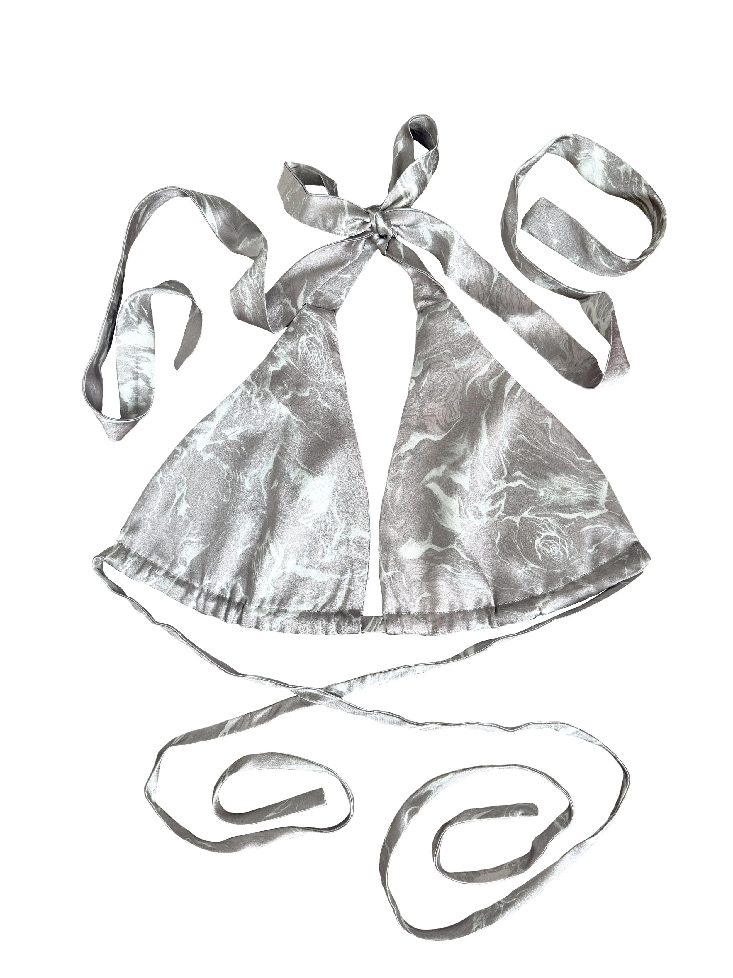Ivory Eucalyptus Silkini – Silk Wide Triangle Bikini Top