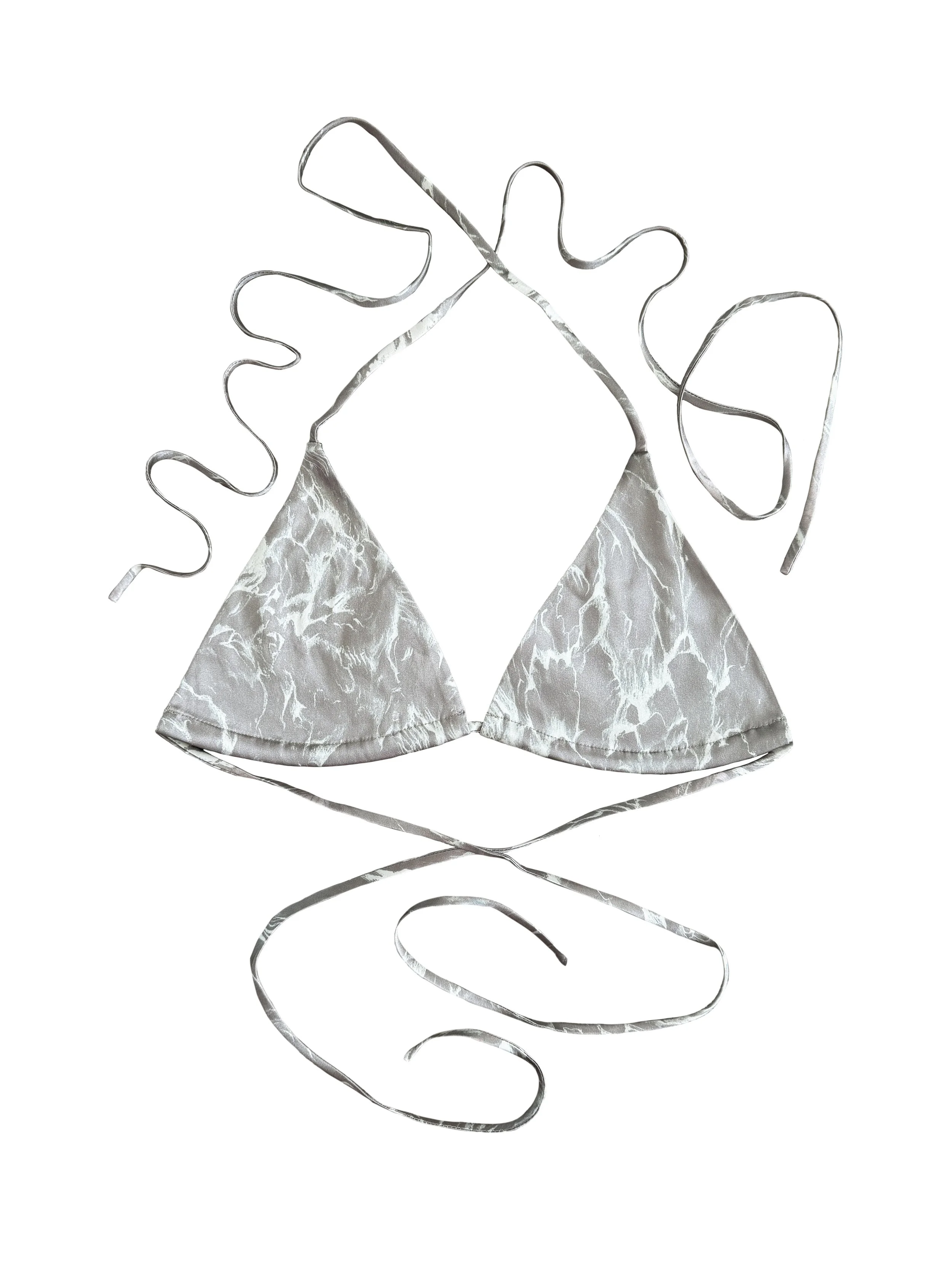 Ivory Eucalyptus Silkini – Silk Triangle Bikini Top