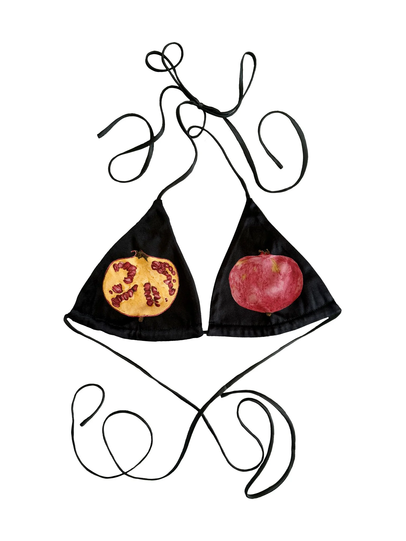 Pomegranate Silkini – Reversible Silk Triangle Bikini Top