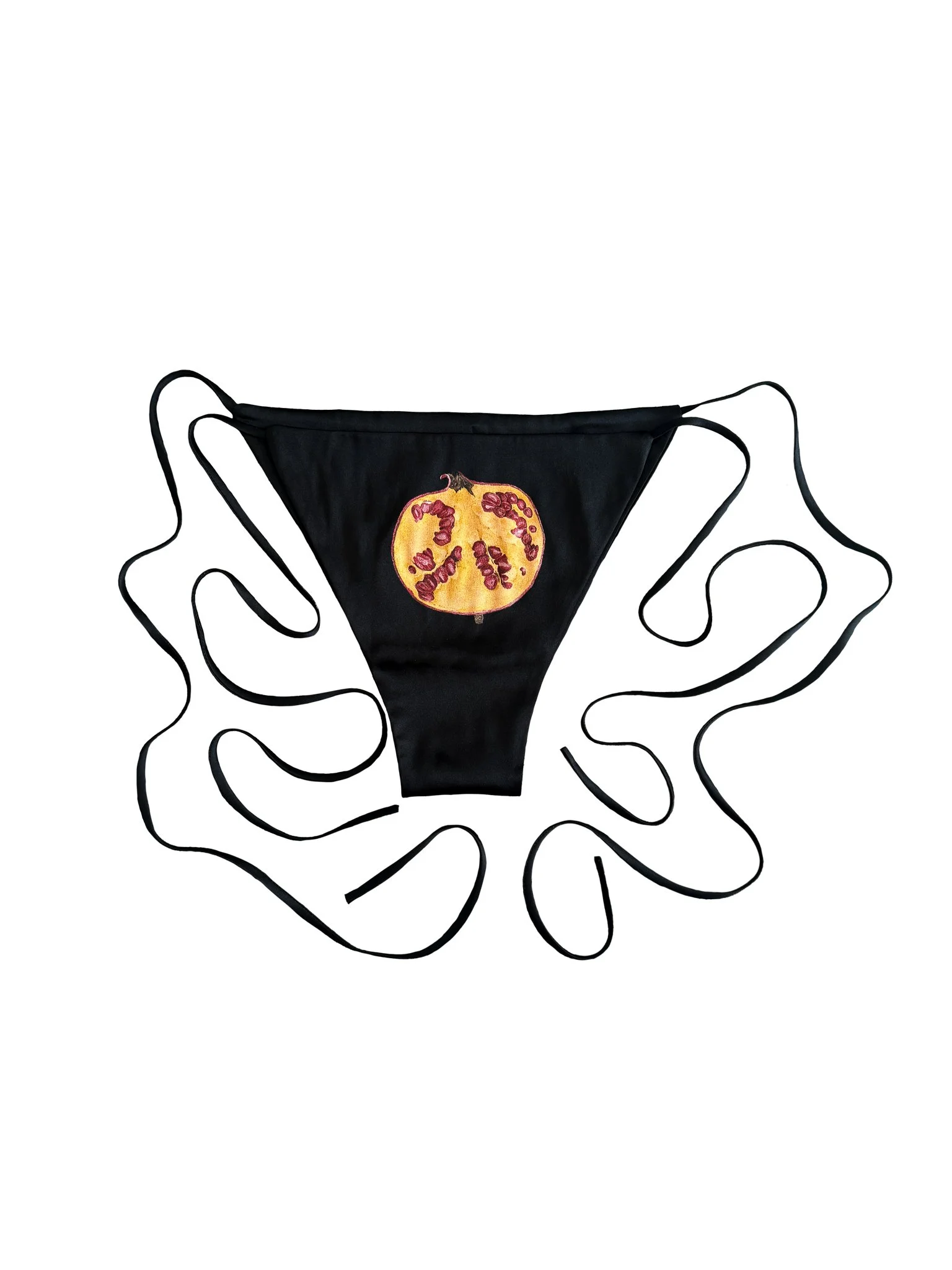 Pomegranate Silkini – Reversible Silk Triangle Bikini Bottom