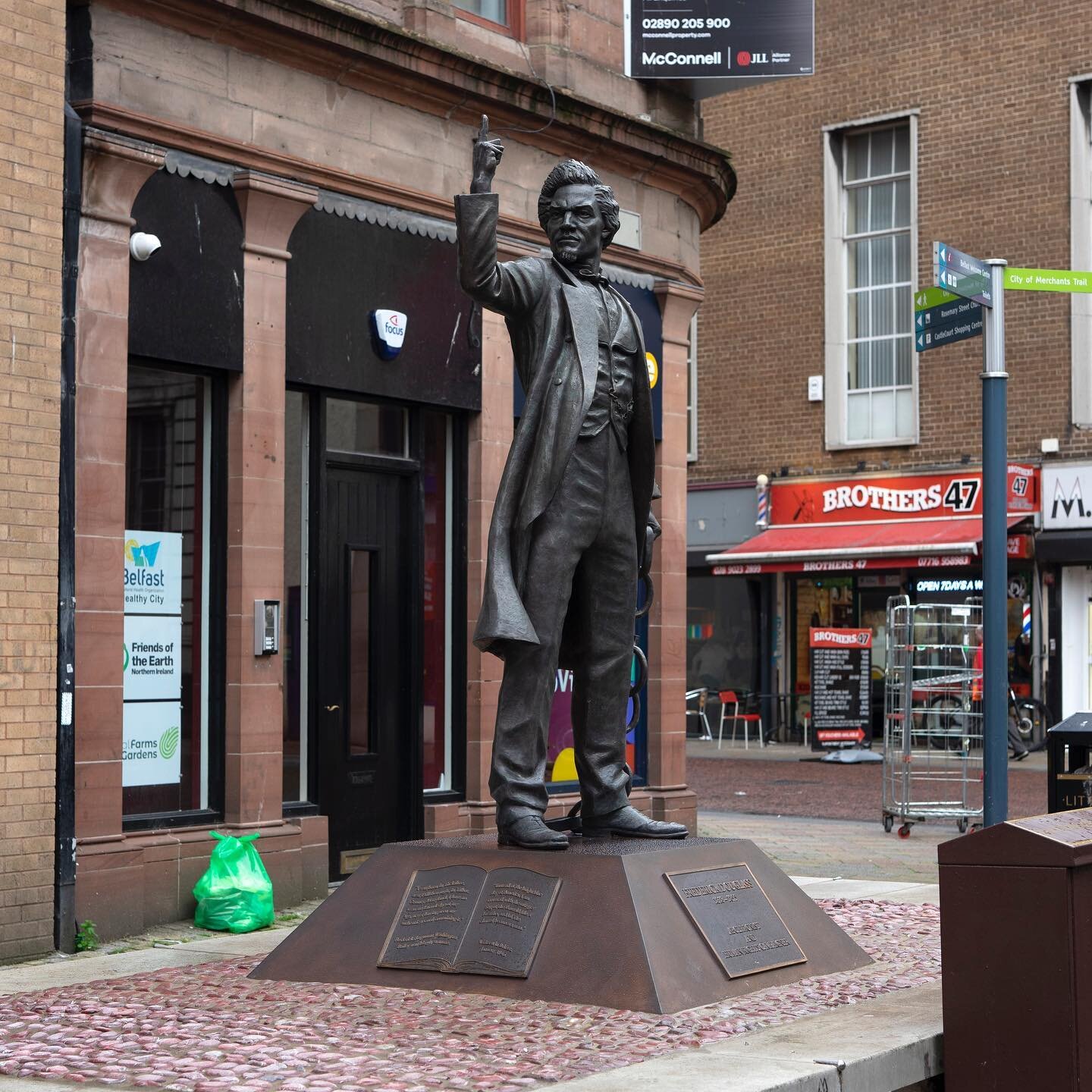 It was an honour to sculpt this statue of Frederick Douglass at the start of the year. It is situated in Belfast on Rosemary street close to where he delivered one of his speeches in 1845