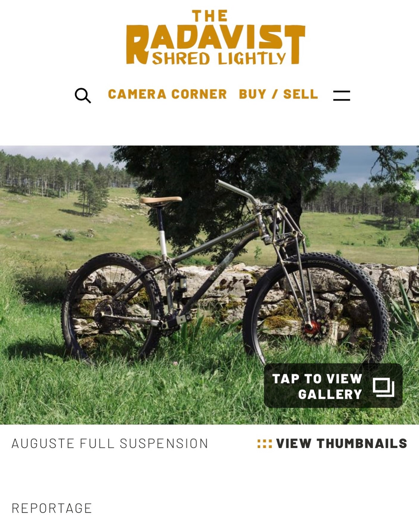 Thanks to @theradavist for the great article and publication ! 
Go and read more here: https://theradavist.com/readers-rides-auguste-bicycles-causse-toujours-full-suspension/

#theradavist #desert #bike #mtb #caussetoujours #fullsuspension #steelbike