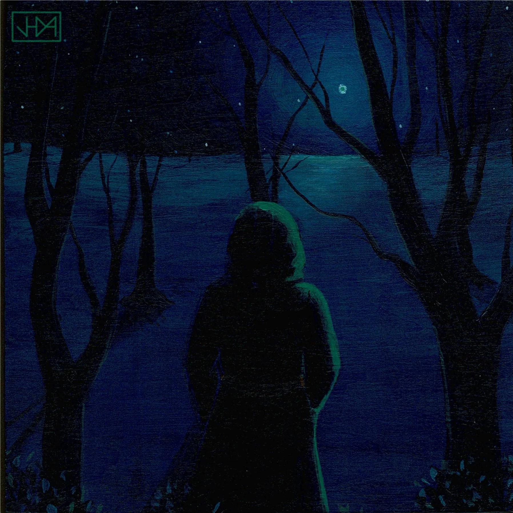 'Green Morning' 2022, Acrylic on Wood