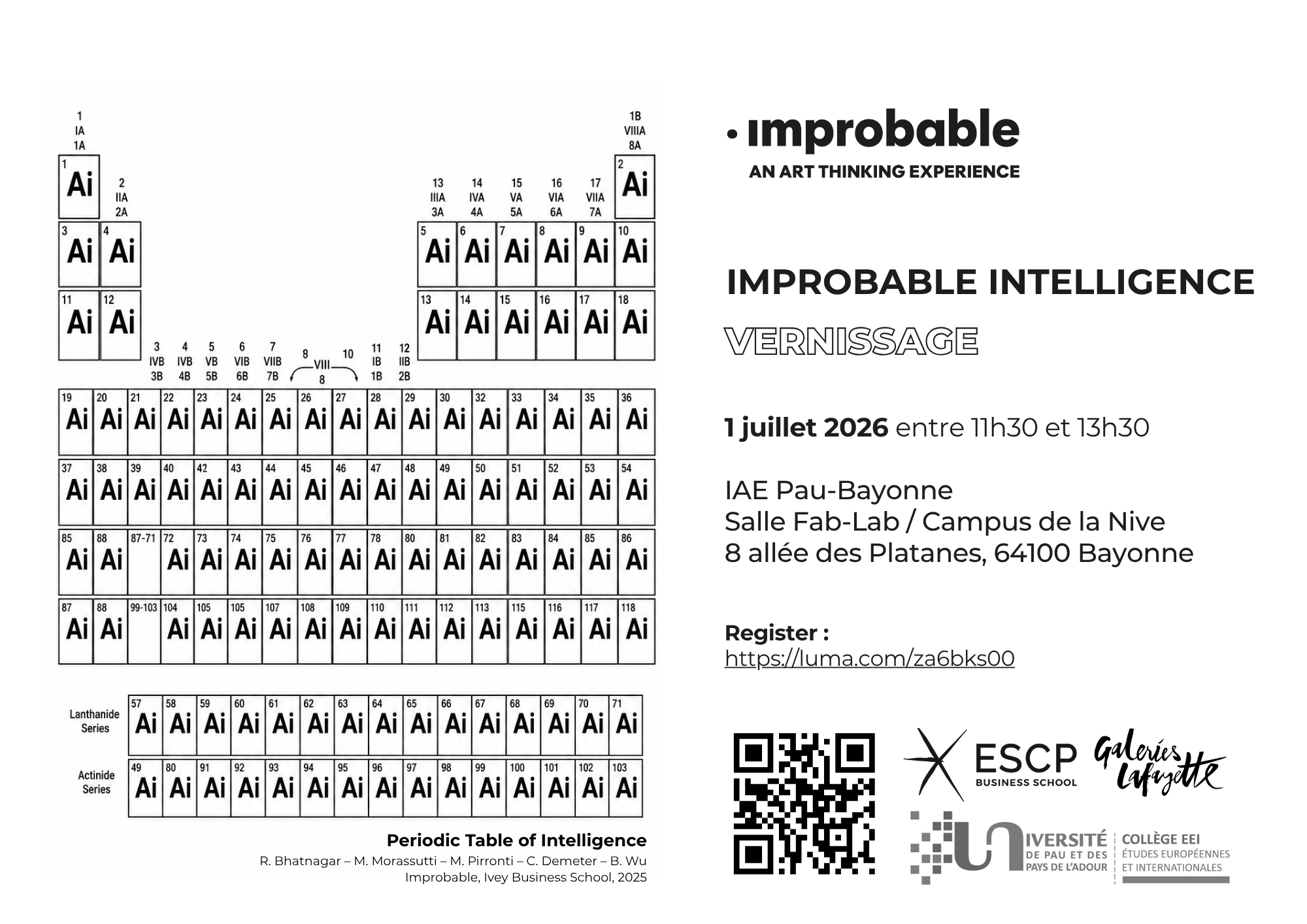 Vernissage Improbable SUMMER SCHOOL