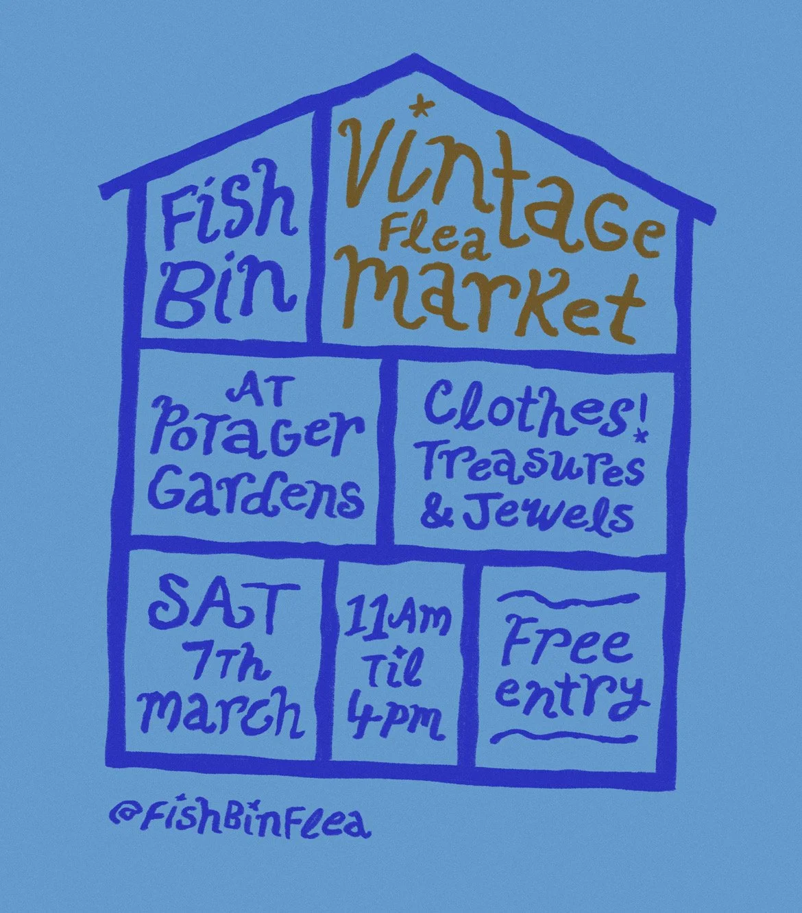 Fish Bin Flea at Potager Gardens Cornwall