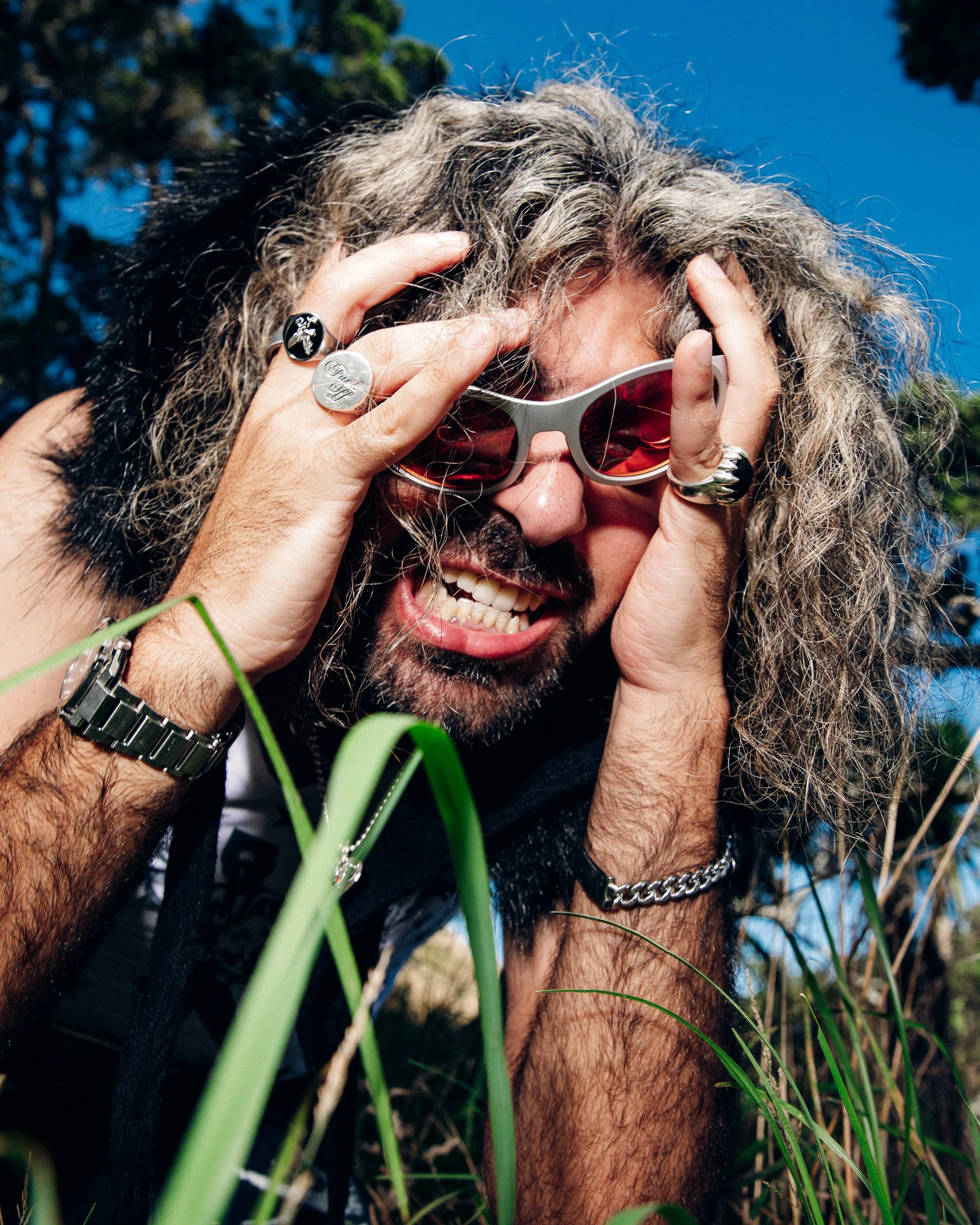   Glasses: Alba Optics, Rings: Stolen Girlfriends Club  