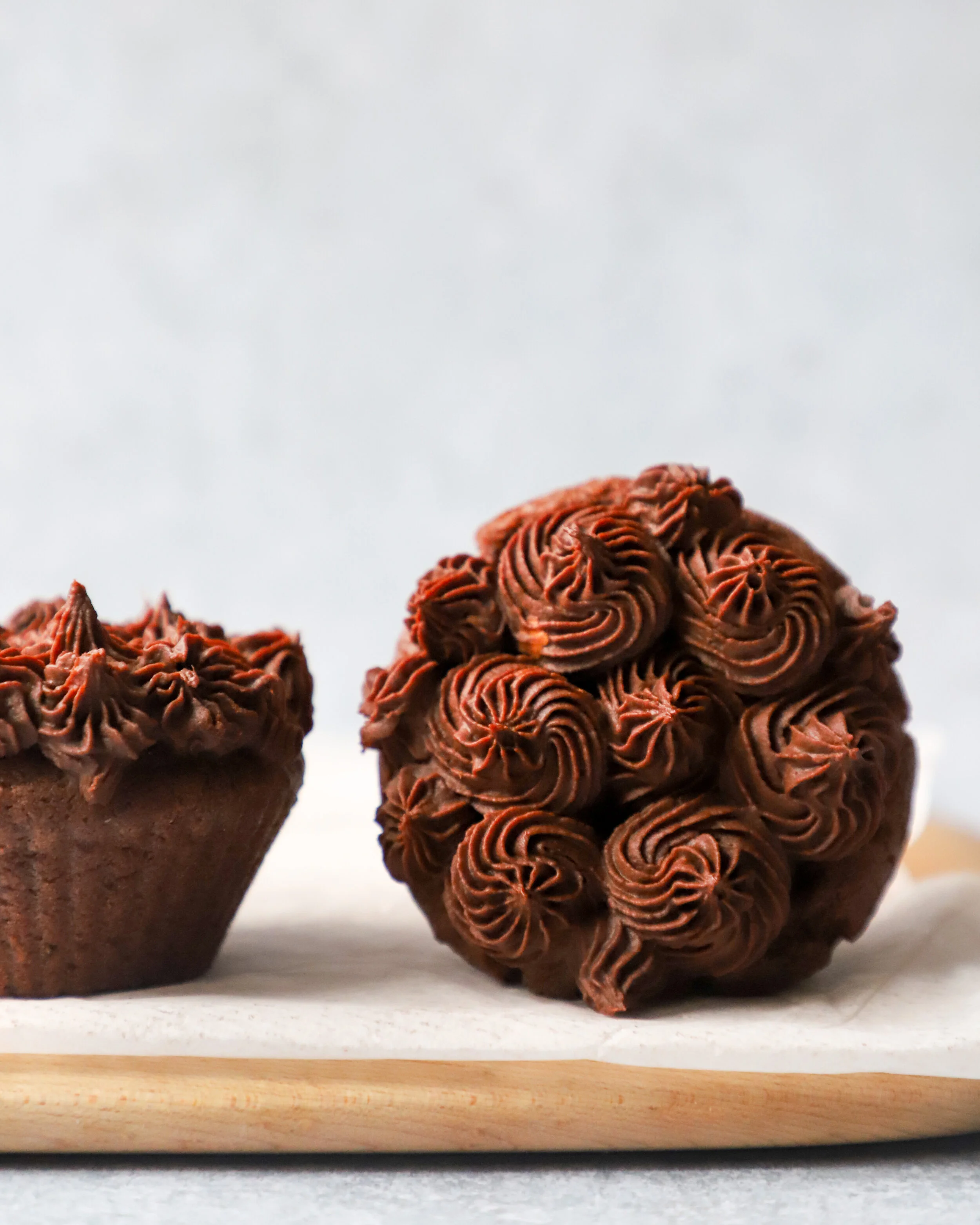 muffins with sweet potato chocolate frosting