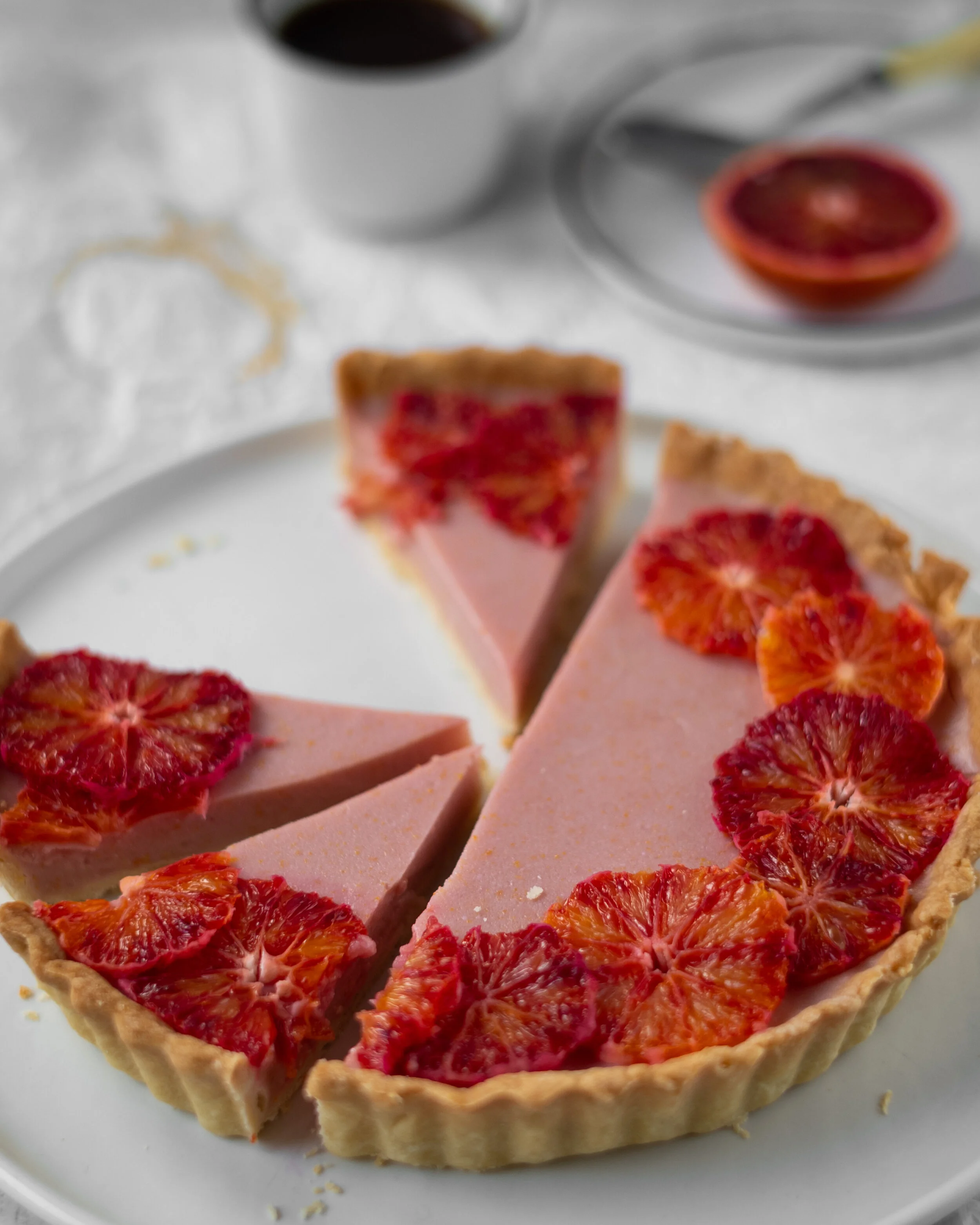 Blood orange tart