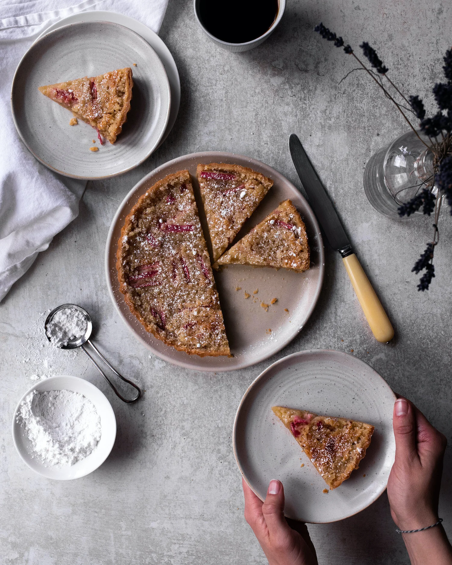Vegan Rhubarb Frangipane Tart
