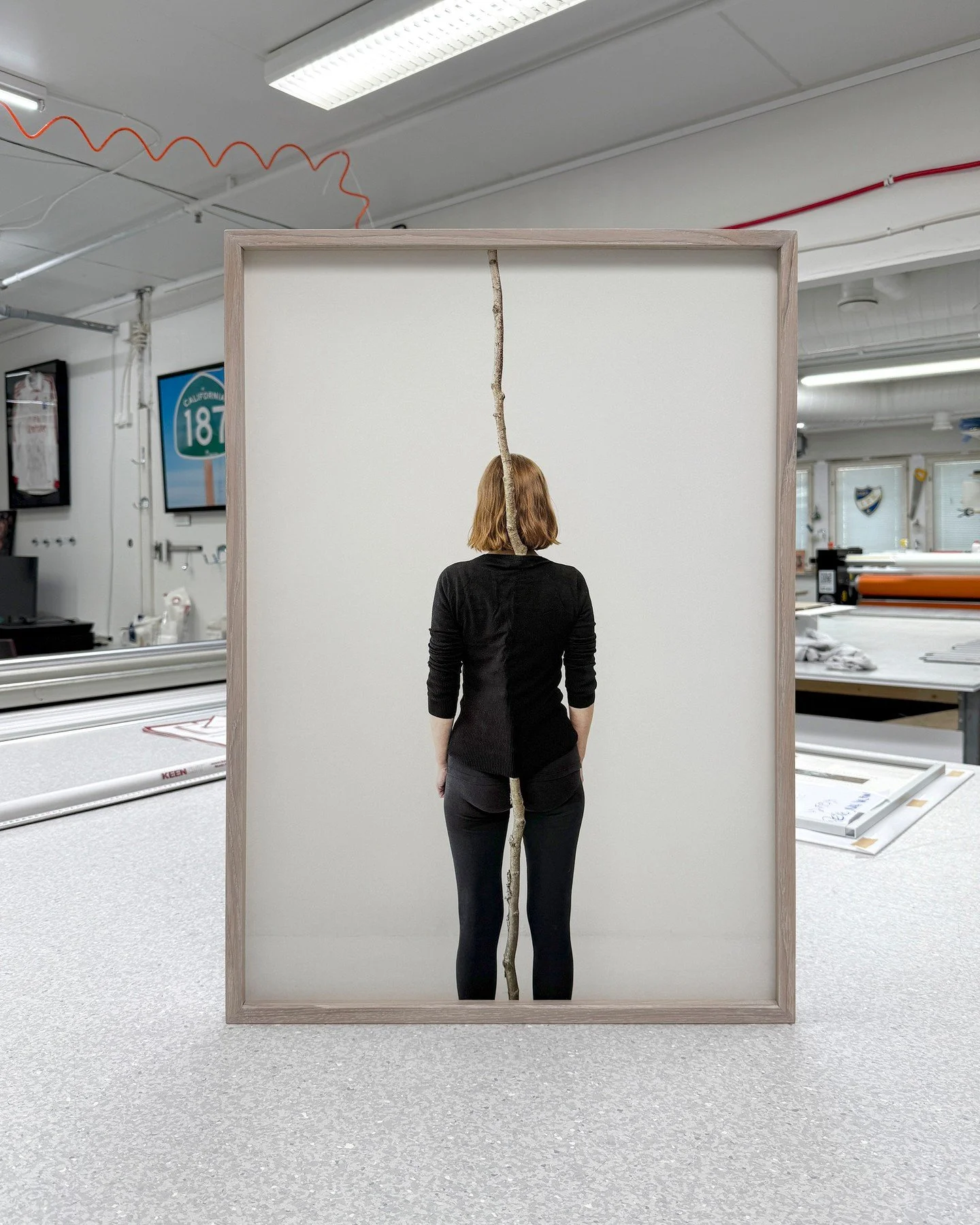 Outi T&ouml;rm&auml;l&auml; / @outitormala⁠
⁠
Photograph of Kati Outinen, originally shot for Image magazine.⁠
⁠
The client brought  print for framing. We mounted and framed the work in a white-waxed oak frame with UU 70% UV-protective glass &mdash; 