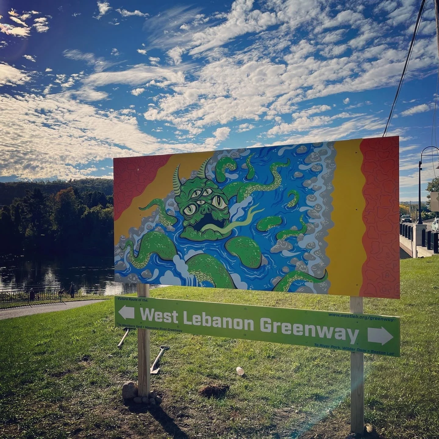 Murals from Sam Paolini help blaze the way for West Lebanon Greenway