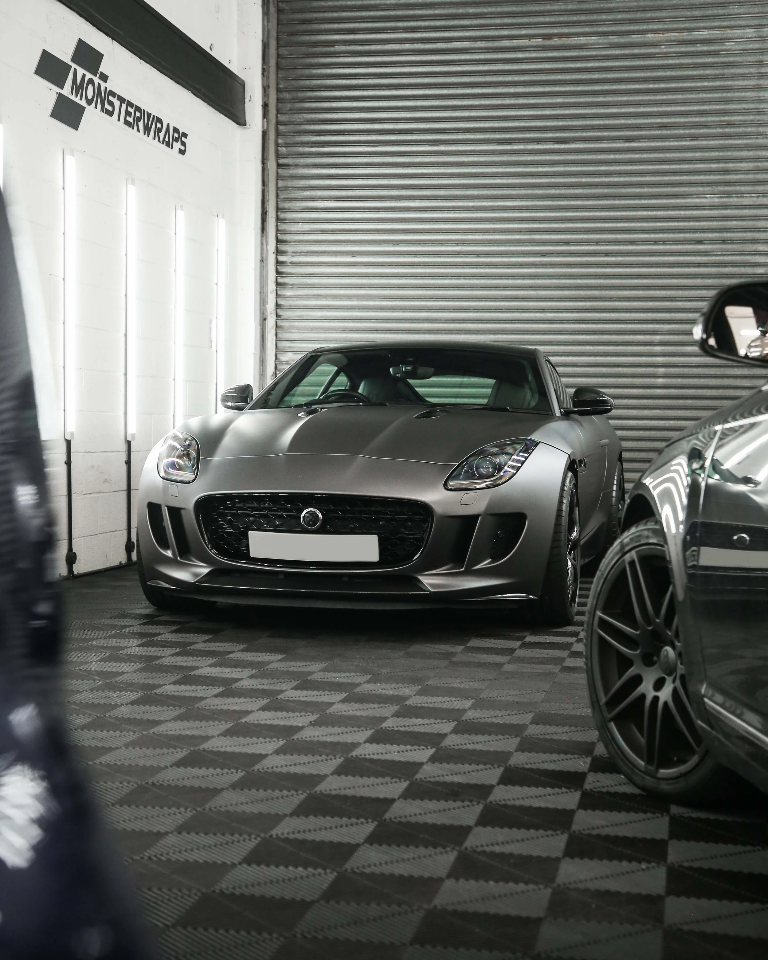 Jaguar F-Type full colour change vinyl wrap in 3M 2080 Matte Dark Grey Metallic