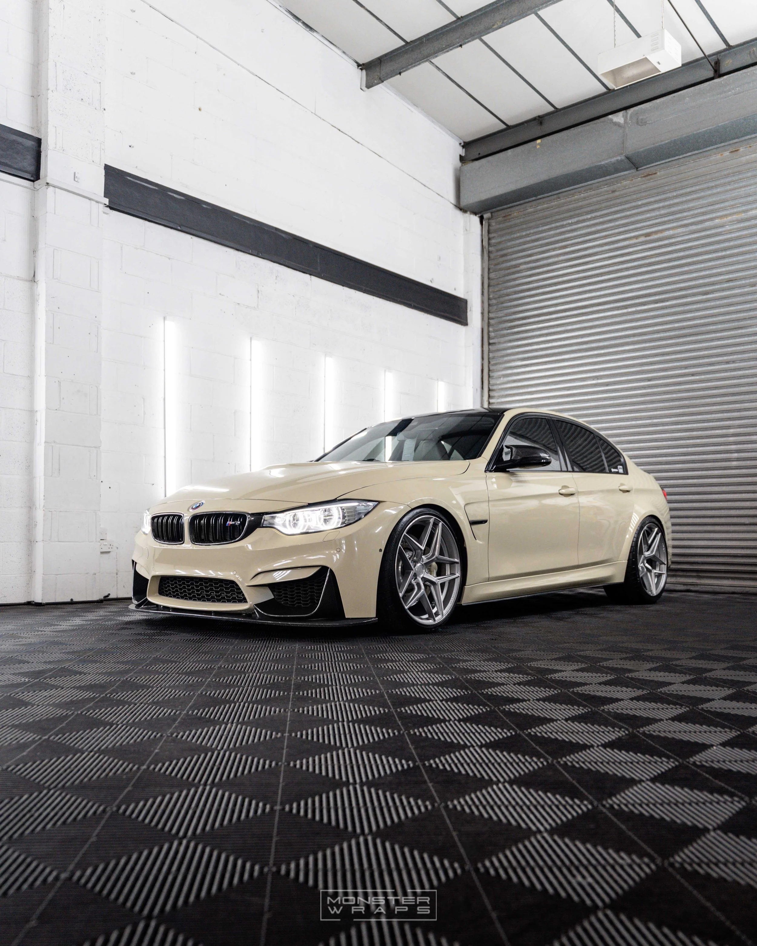 BMW M3 F80 competion full colour change vinyl wrap Arlon Gloss Sand Brown