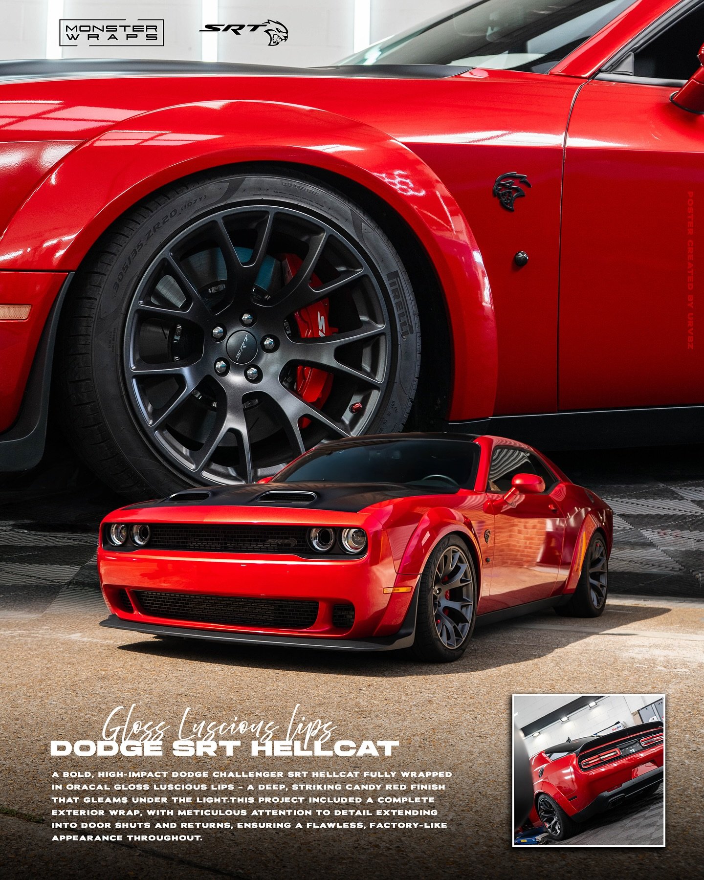 FINAL PHOTOSSSS 📸➡️ of the SRT Hellcat that we wrapped up in Luscious Lips are HERE! 👊🥵 #dodgechallengerhellcat ❤️🔥

There is not much to say here, but just look at the results of this transformation 👏👏👏 #carwrap 

.
-
Get in touch today to le