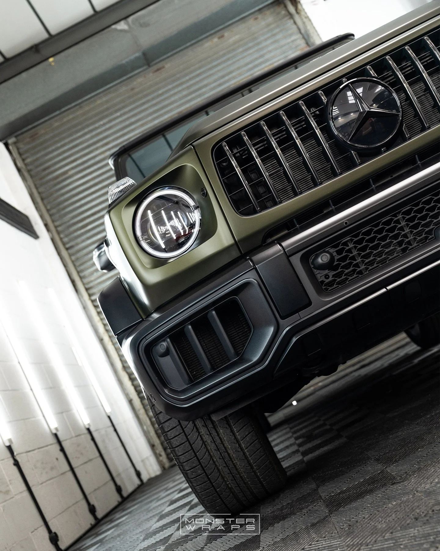 Every angle of this Olive Magno G63 stays flawless thanks to full Satin PPF.🫒✨ Stone chips and swirl marks don&rsquo;t stand a chance&mdash;matte paint protection done right! 💪👊 #satinppf 

#ppf #monsterwraps