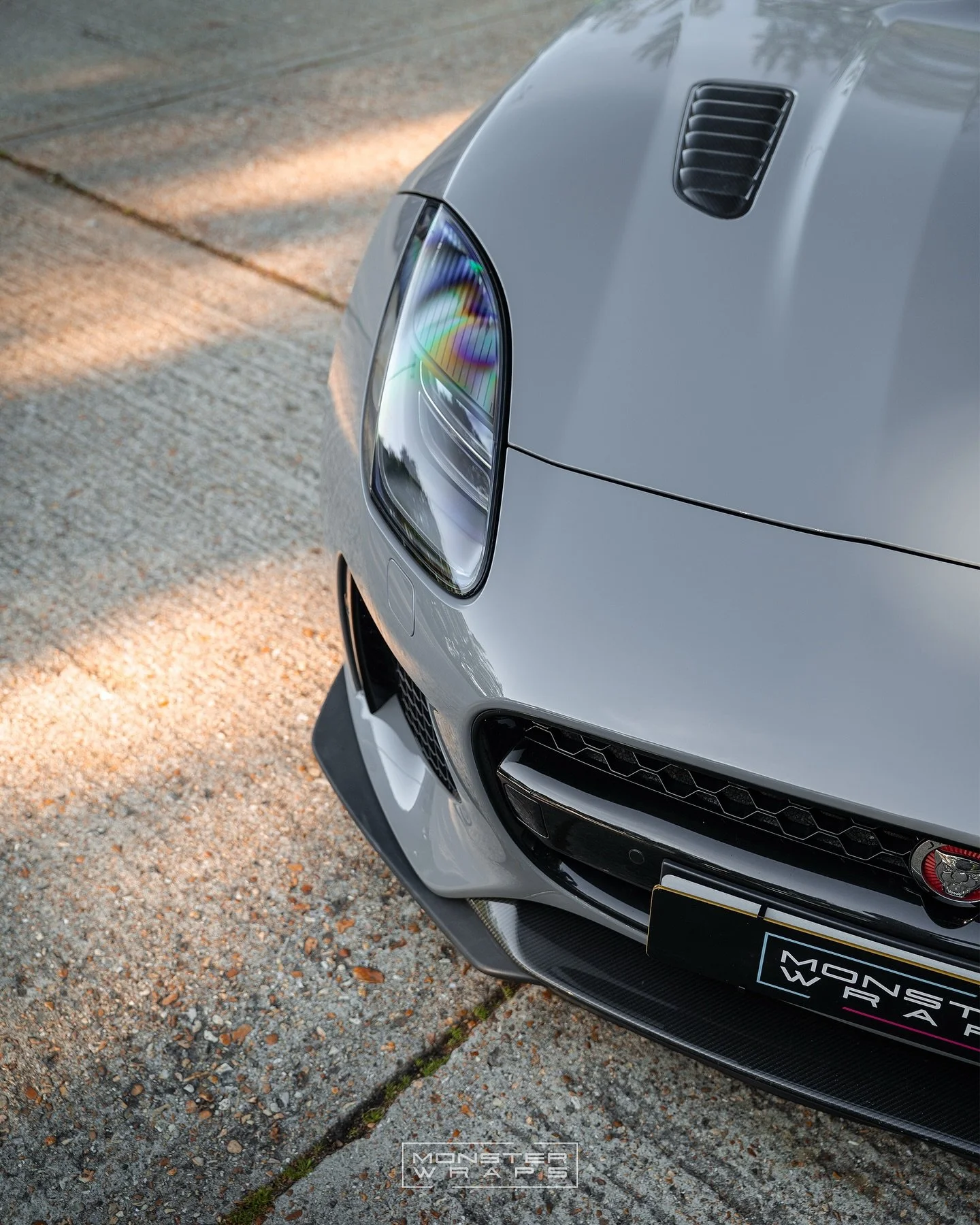 High Gloss Nardo Grey 🩶 x Jaguar SVR F-Type 🐆 

This SVR came in factory Gloss Black and left completely transformed! 🙌

✔️ Full 3M High Gloss Nardo Grey wrap

✔️ Door shuts &amp; returns fully wrapped

✔️ Roof wrapped with Carbon Fibre PPF 

-
Ge
