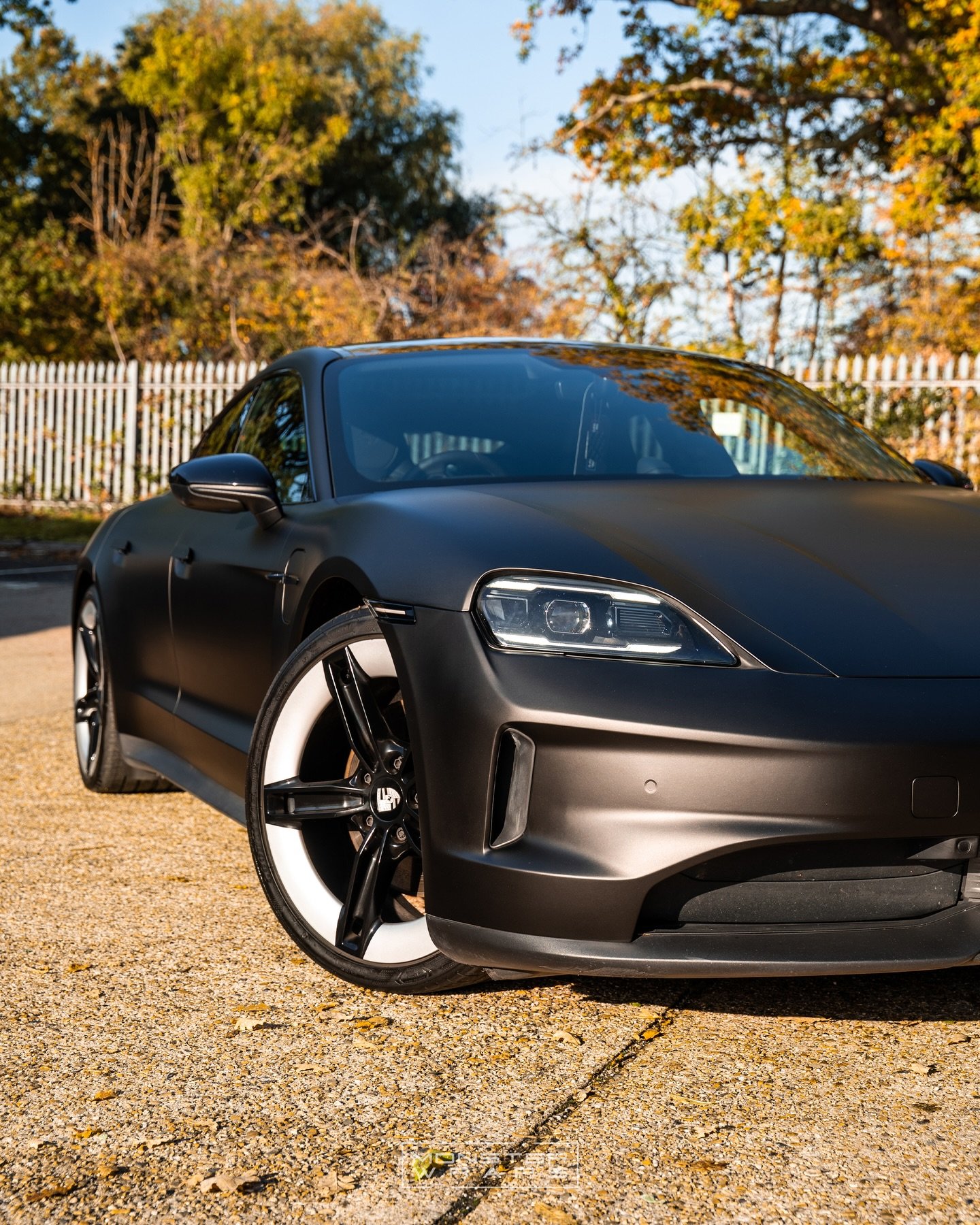 3M Matte Black Metallic x Porsche Taycan 4 S ⚫️&spades;️ Including full door shuts and returns and a protective ceramic coating courtesy of @ceramicprouk 👊😮&zwj;💨

@3mfilmsuk 

#porschetaycan #matteblack #monsterwraps